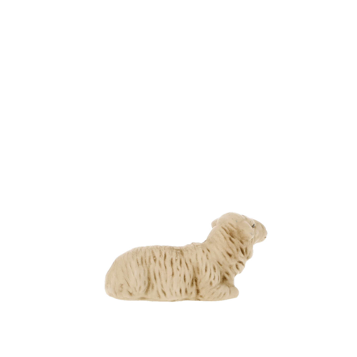Liegendes Schaf, naturfarben, Krippenfigur