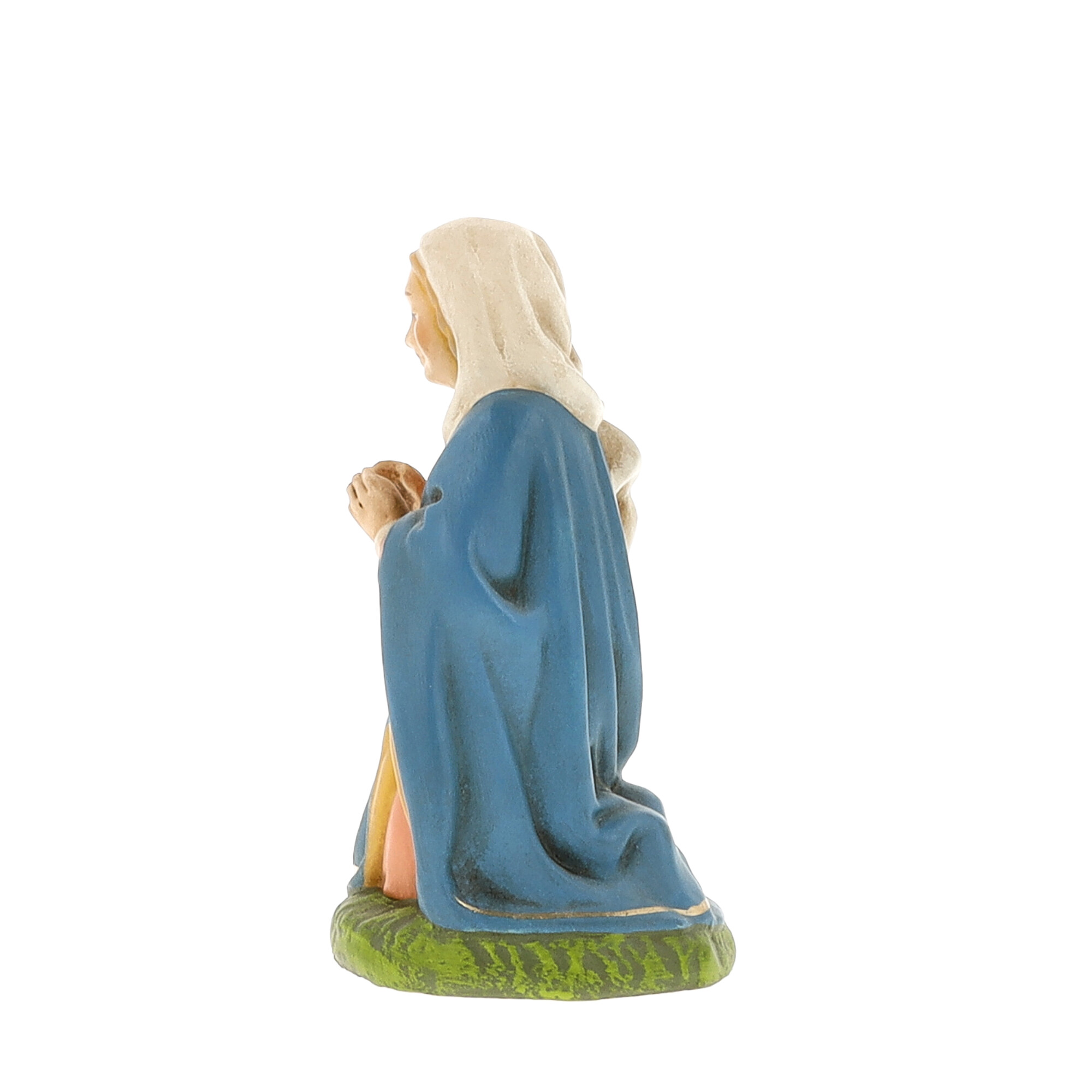 Kniende Maria Krippenfigur, blaues Gewand