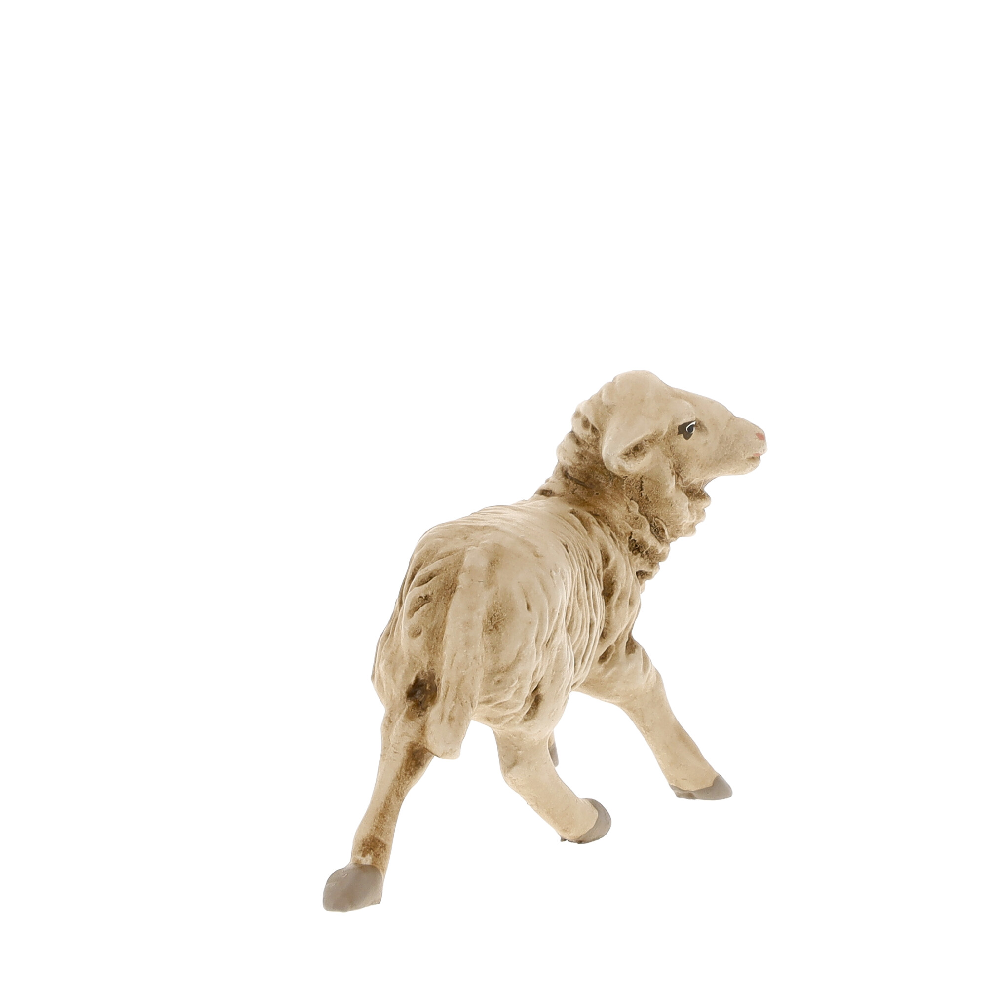 Schaffigur, cremefarben, im Gehen, naturgetreu