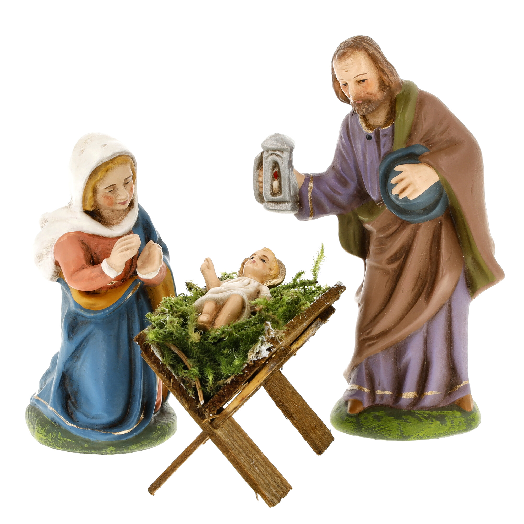 Weihnachtskrippe mit Maria, Josef und Jesuskind