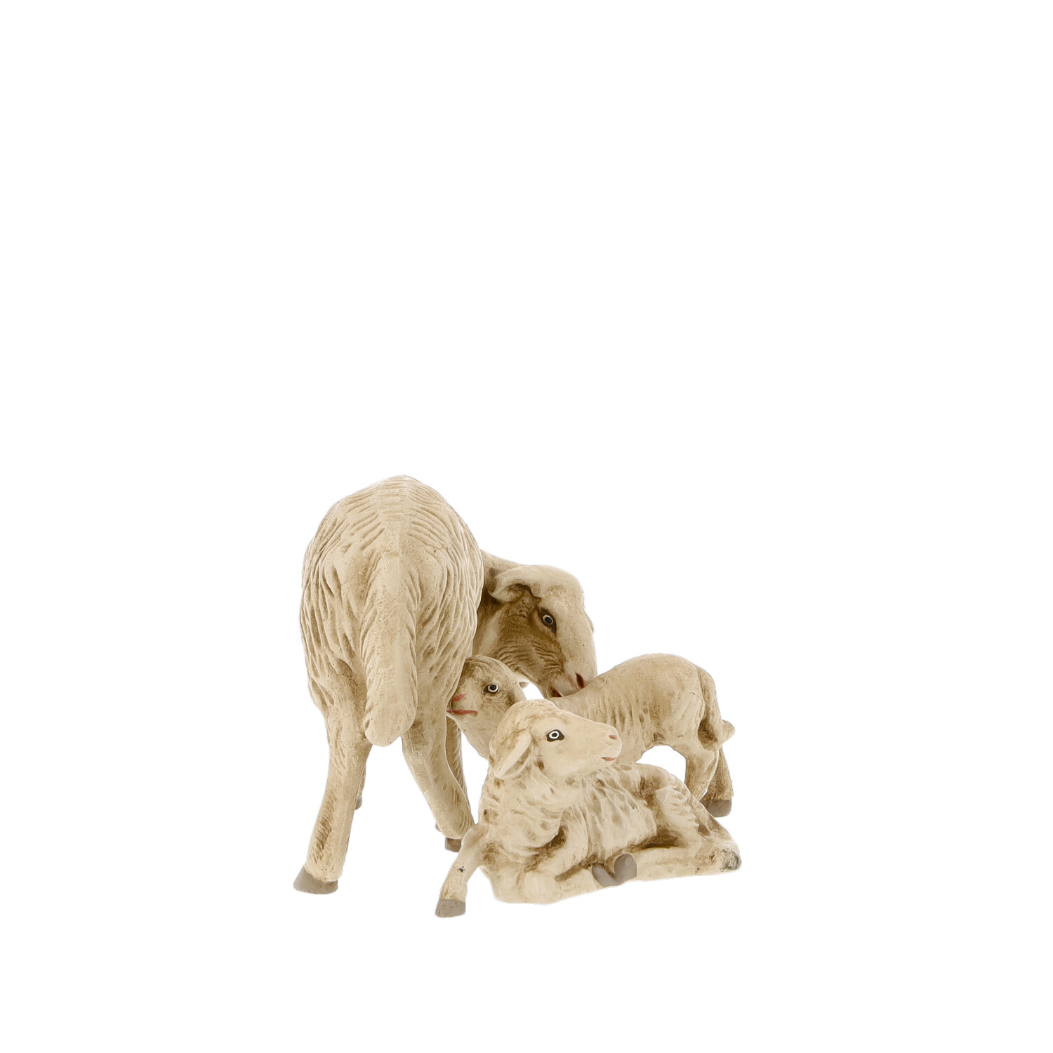 Mutterschaf mit 2 Lämmern, zu 14cm Krippenfiguren - made in Germany