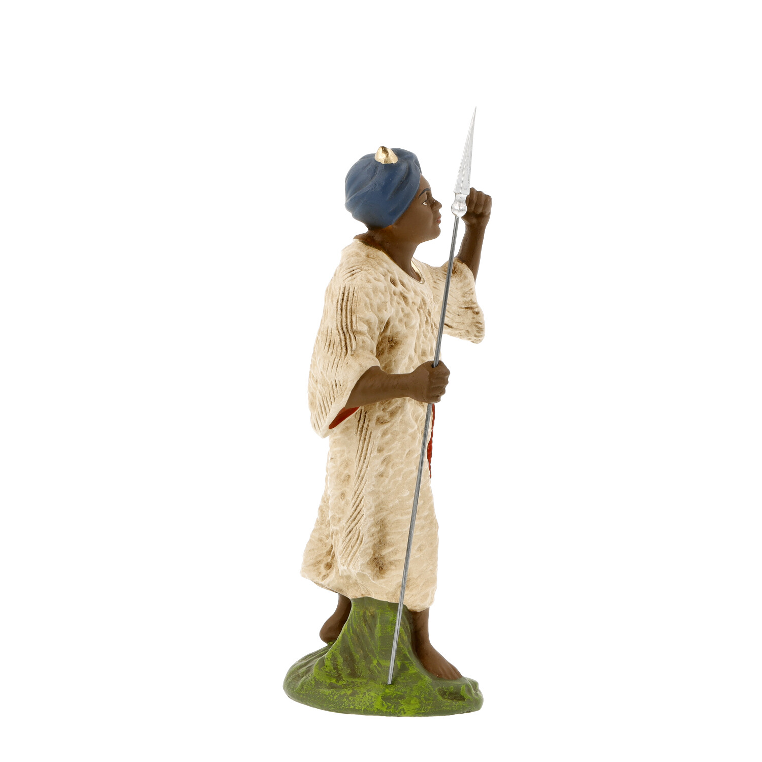 Kameltreiber mit Fellkleid und Turban (schwarzes Gesicht), zu 17cm Figuren - Marolin - made in Germany