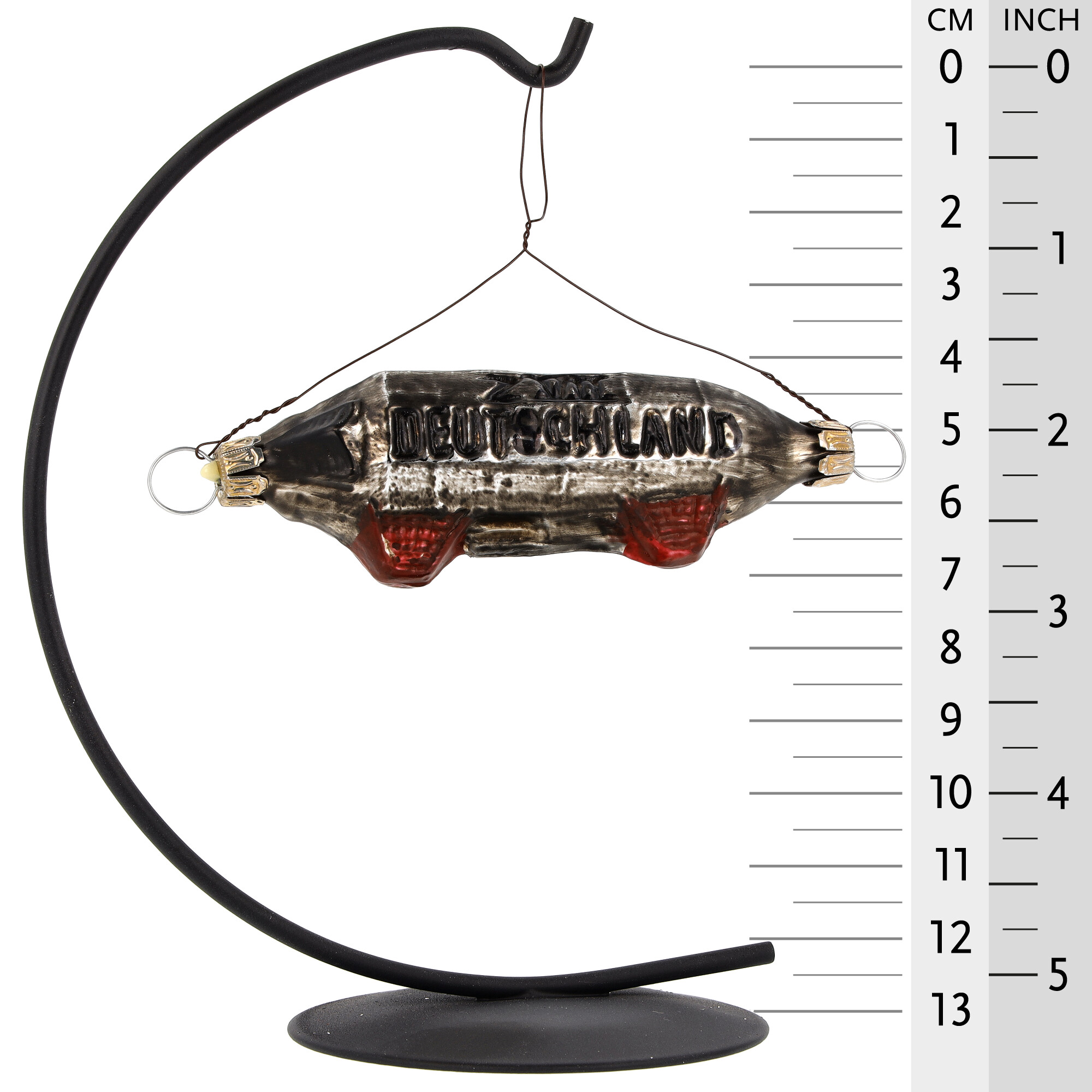 Glas-Zeppelin mit Schriftzug Deutschland als Anhänger