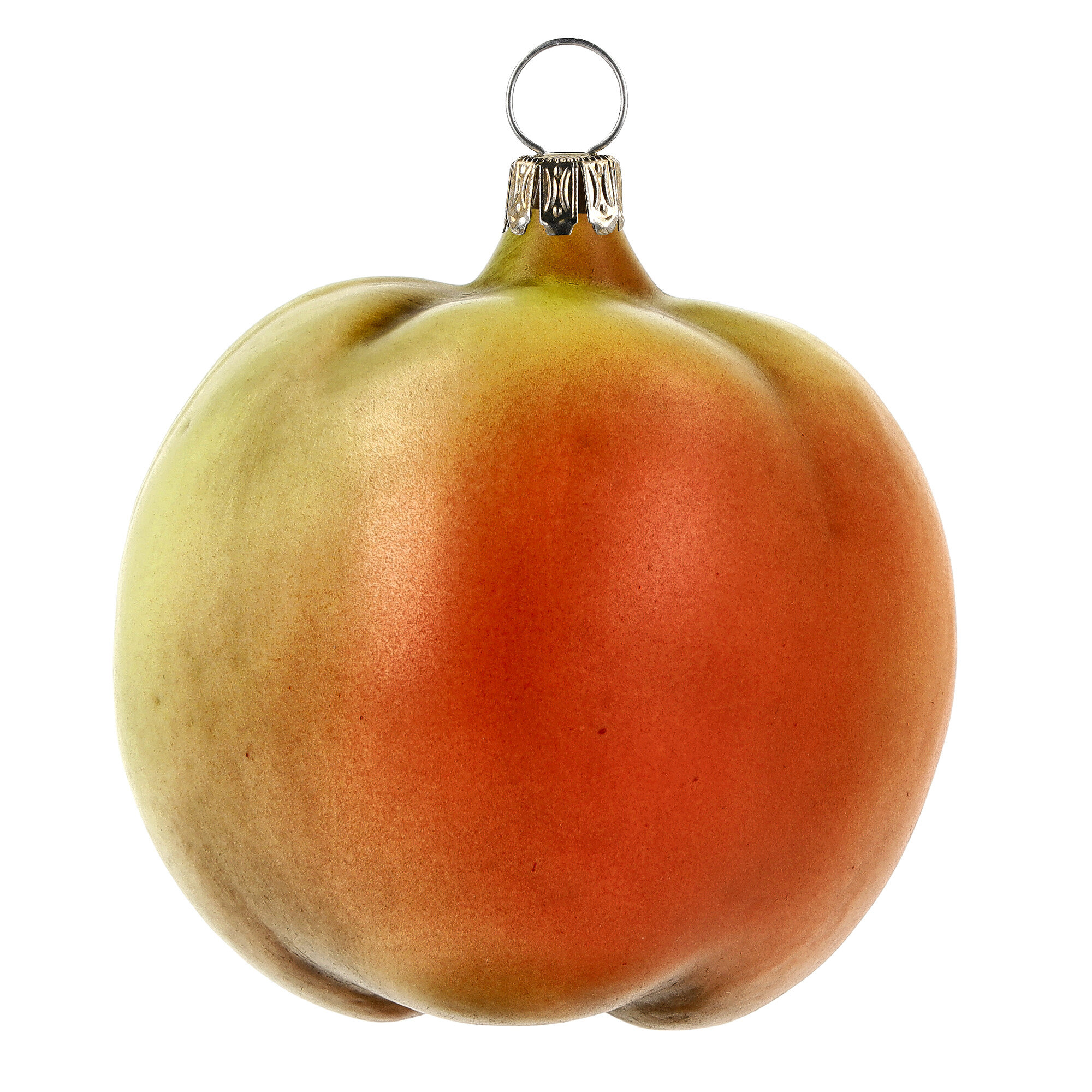 Tomate Weihnachtsbaumanhänger aus Glas, rot-grün