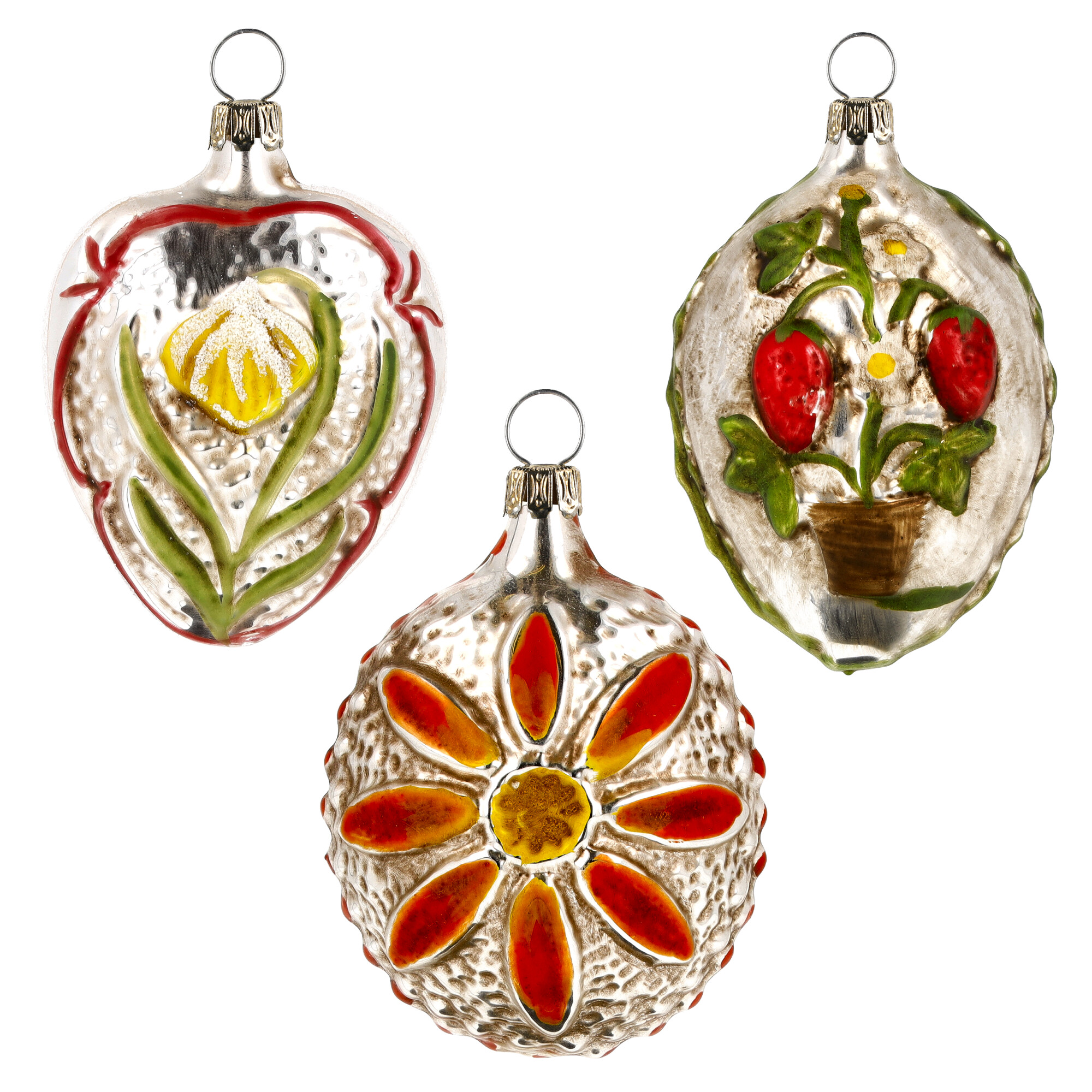 Nostalgisches Glasornament - Christbaumschmuck Set Frühlingserwachen