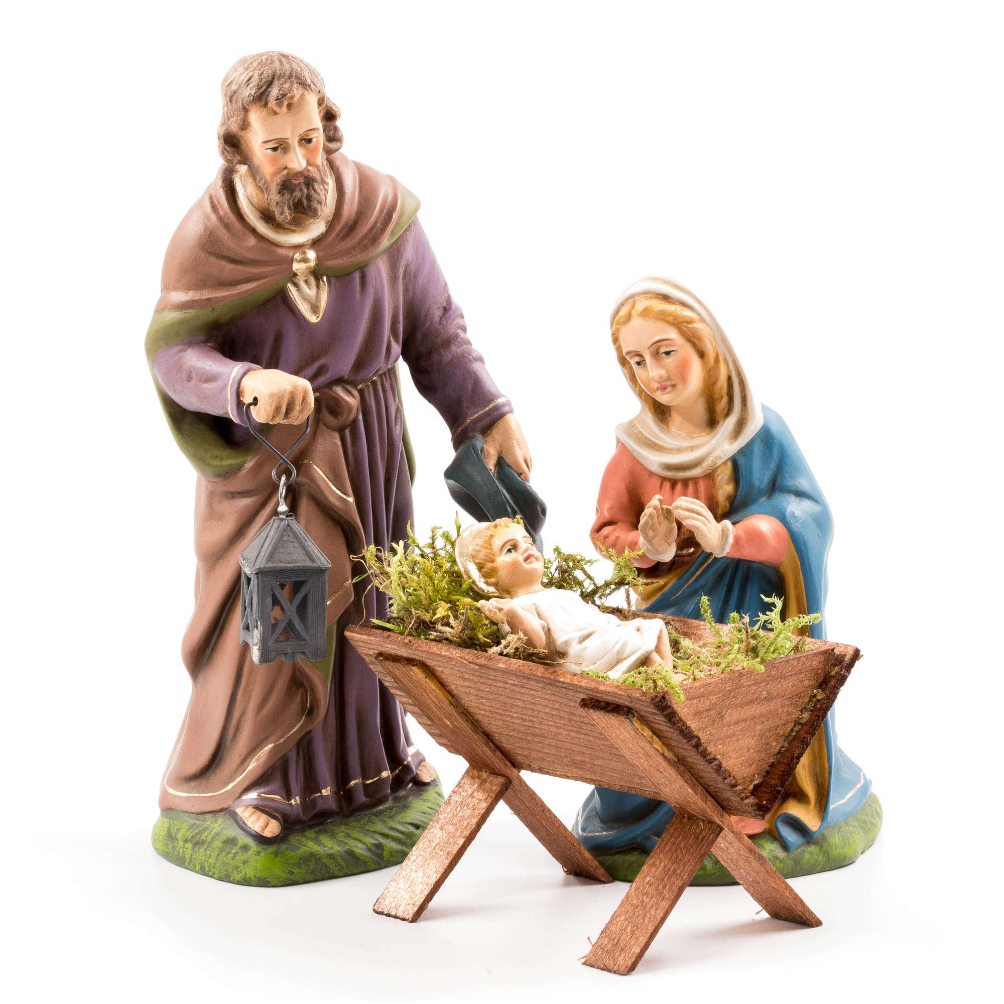 Weihnachtskrippe mit Maria, Josef und Jesuskind