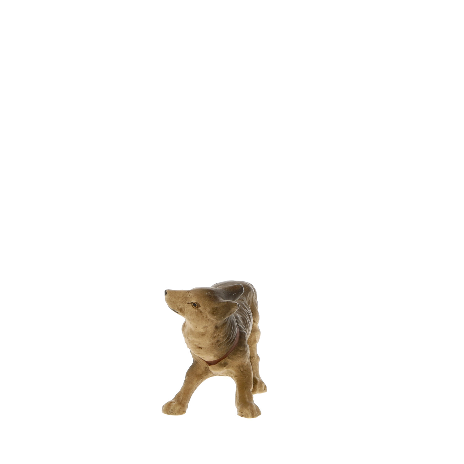 Braune Hund-Figur stehend, Deko