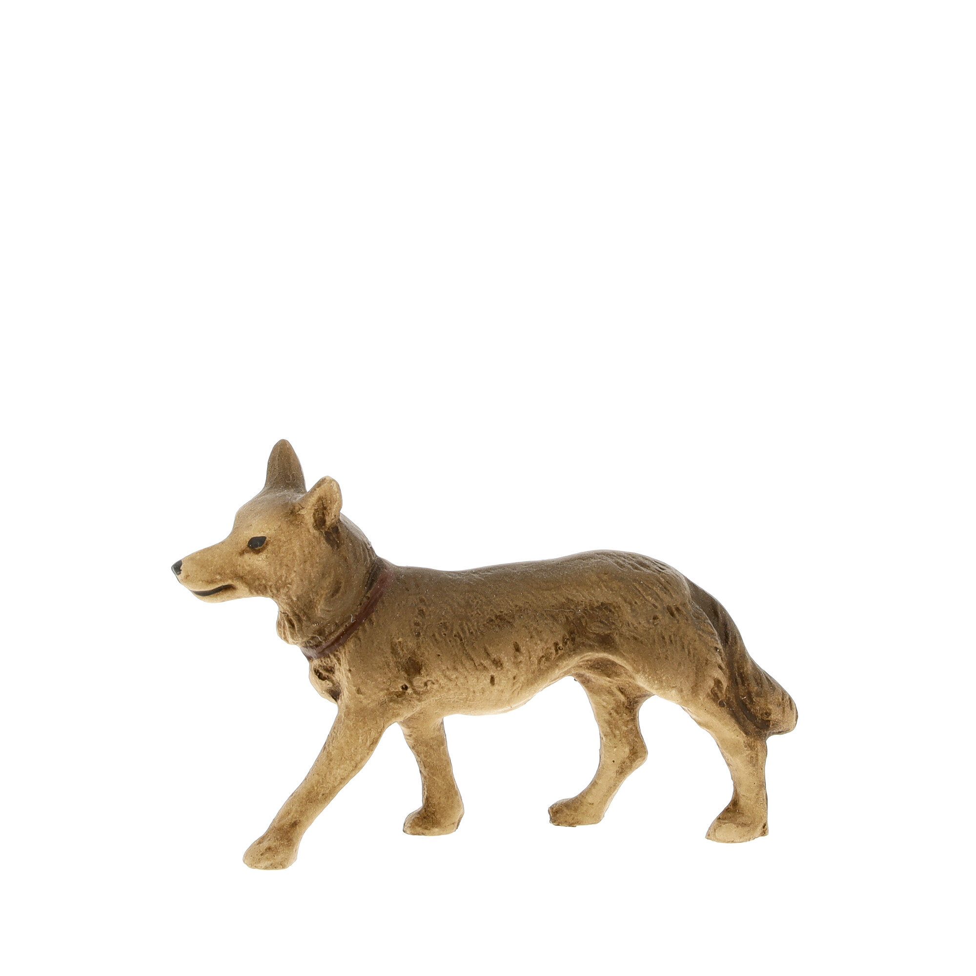 Braune Hundefigur, detailreich modelliert