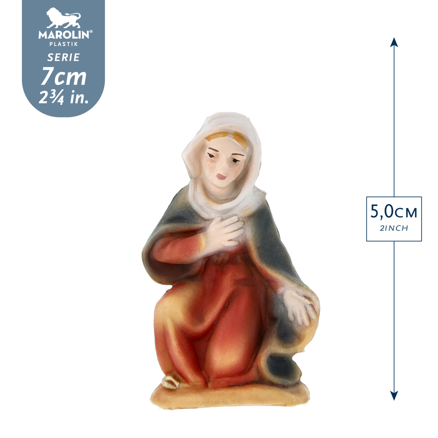 Maria kniend Krippenfigur, Marolin, Serie 7 cm