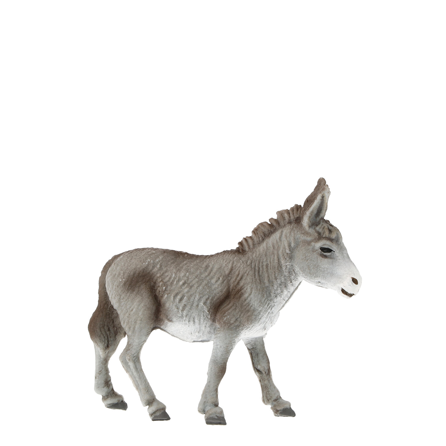 Eselfigur grau, realistische Tierfigur aus Kunststoff