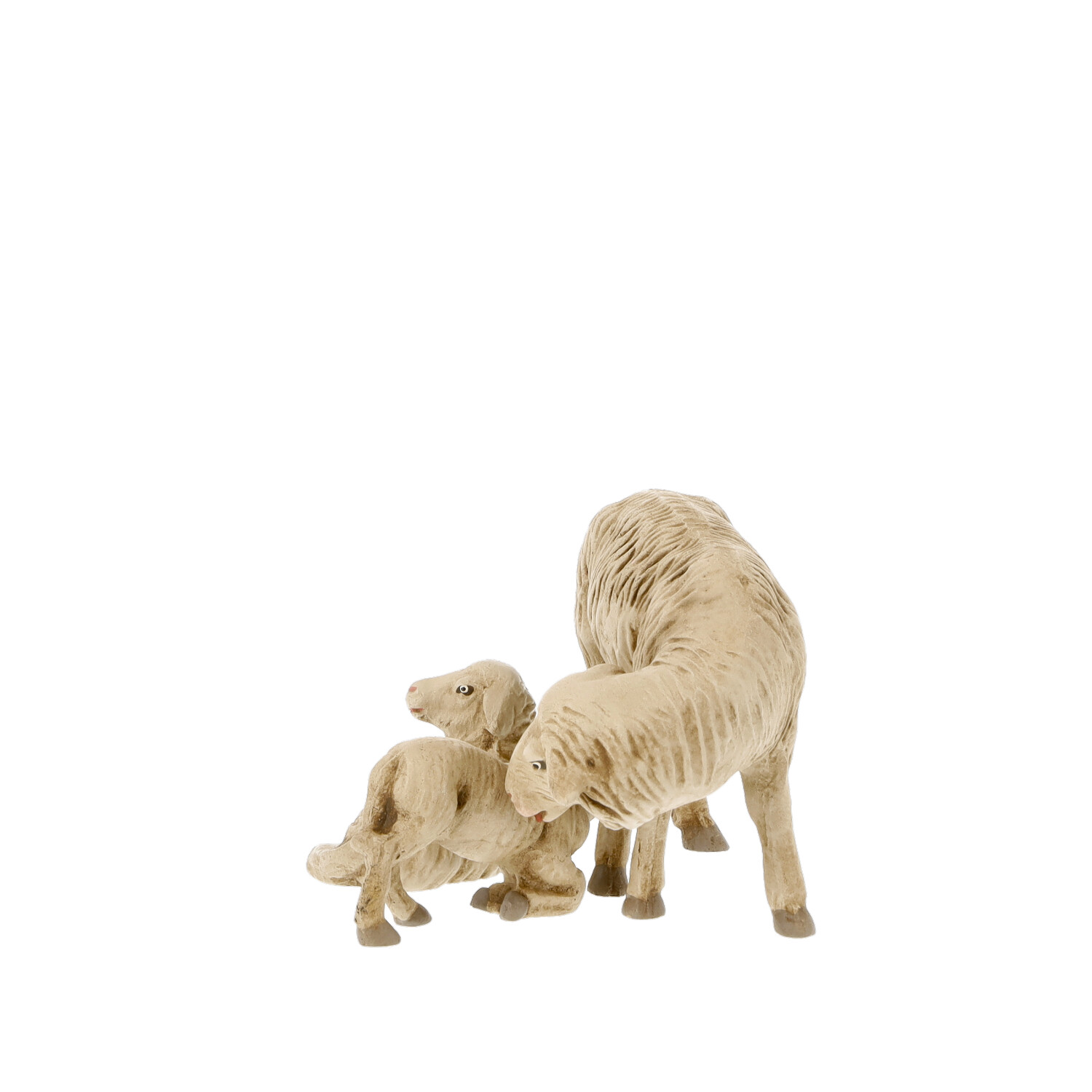 Mutterschaf mit 2 Lämmern, zu 14cm Krippenfiguren - made in Germany