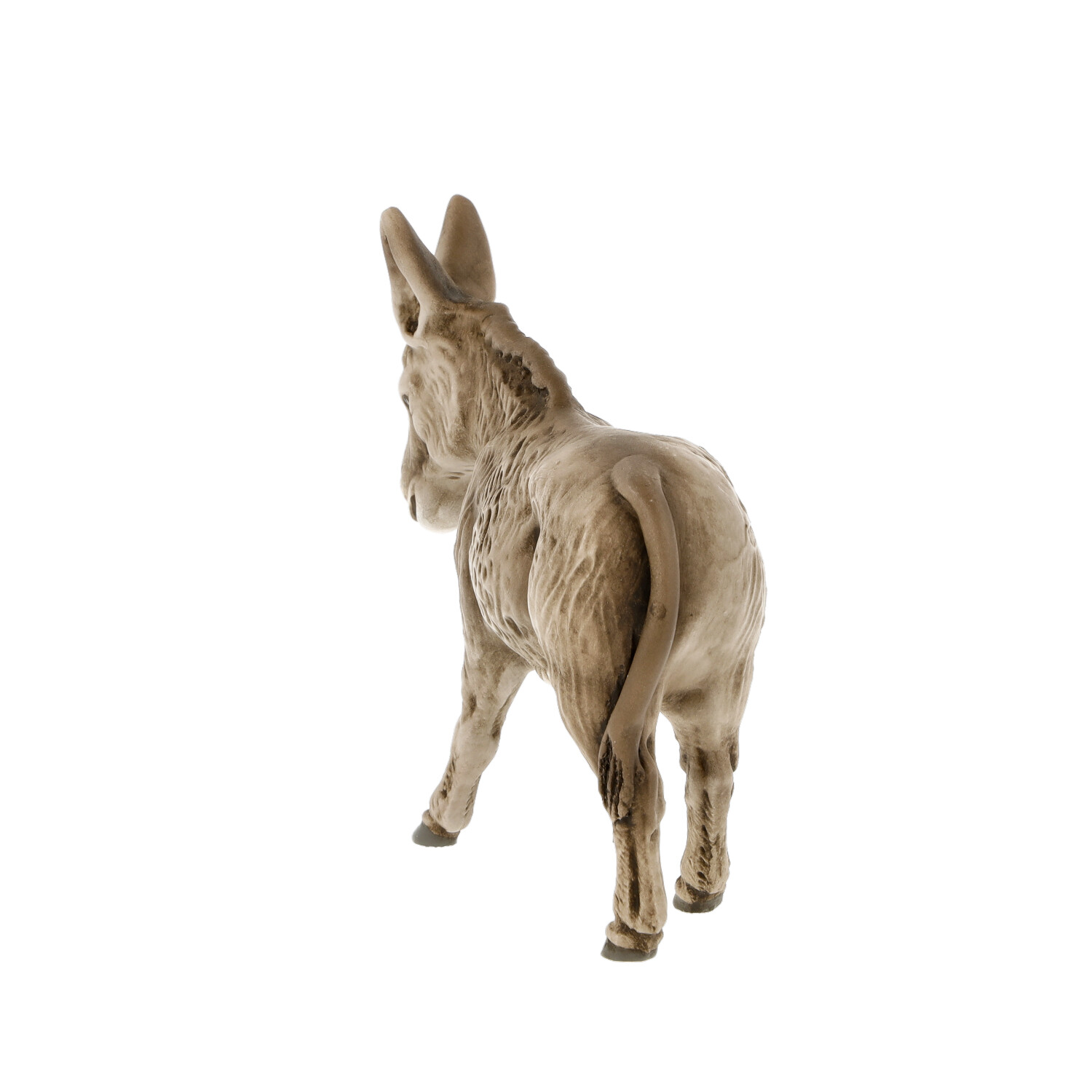 Realistische Eselfigur, braun, Rückansicht