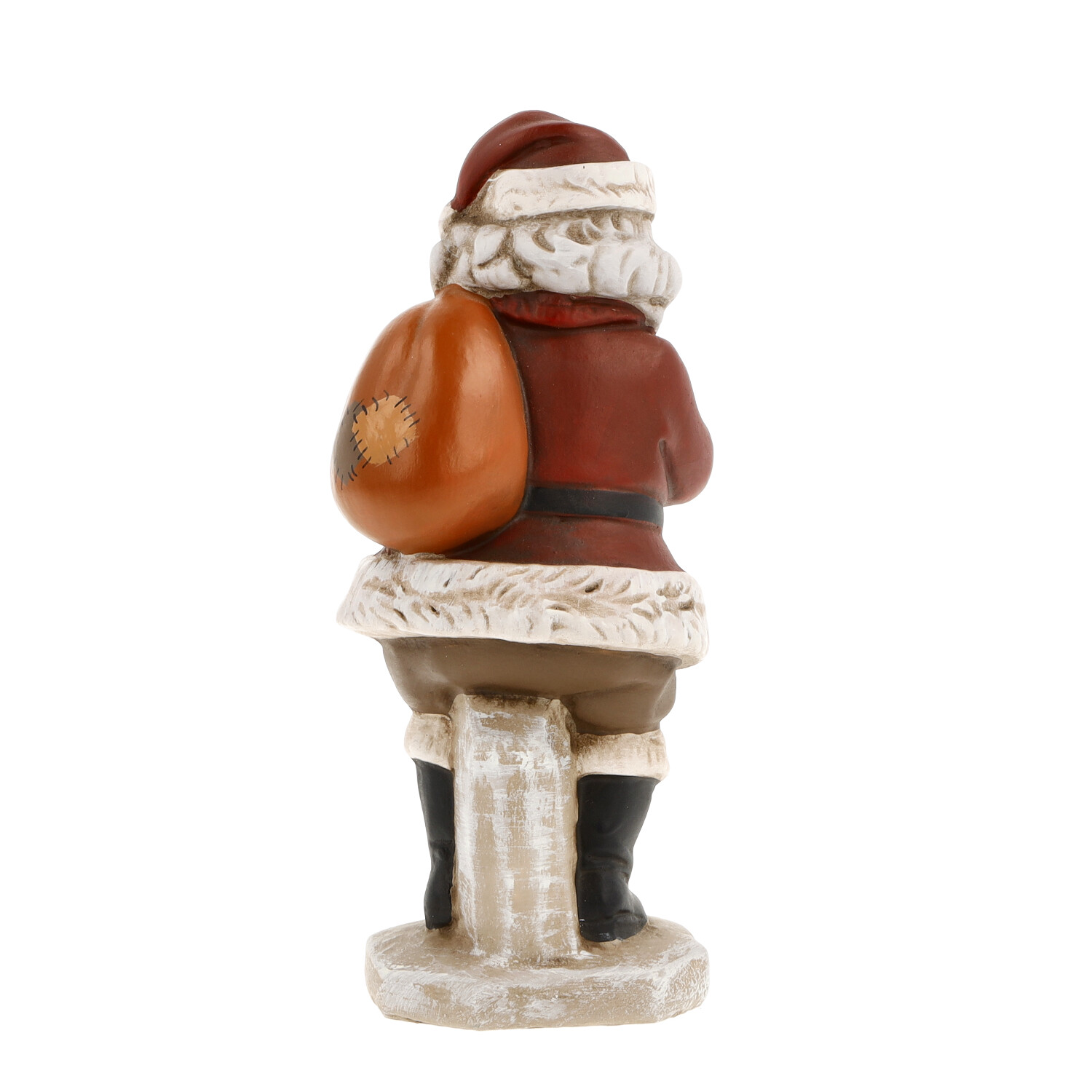 Deko-Weihnachtsmann-Figur mit Geschenksack, hinten