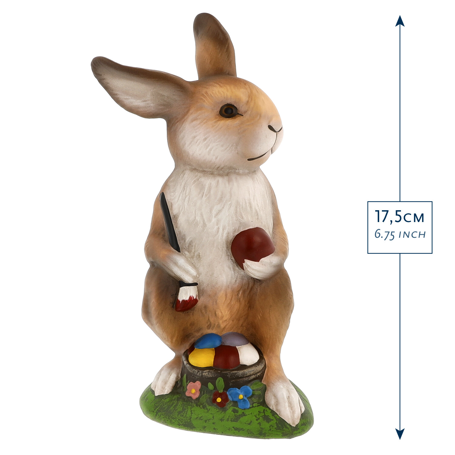 Osterhase bemalt Ei, Figur 17,5 cm