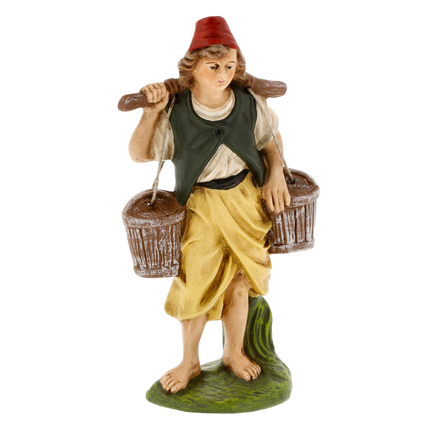 Wasserträger mit Eimern, zu 12cm Marolin Krippenfiguren - made in Germany