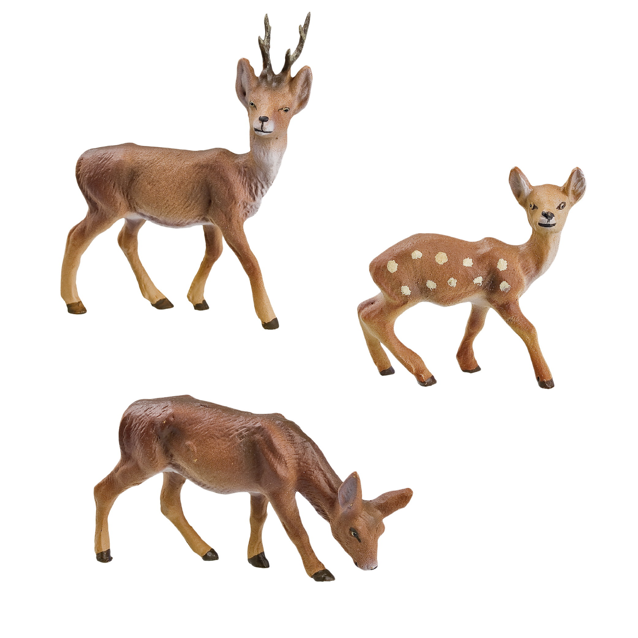 Rehgruppe, 3 Figuren, zu 10 - 11cm Figuren passend