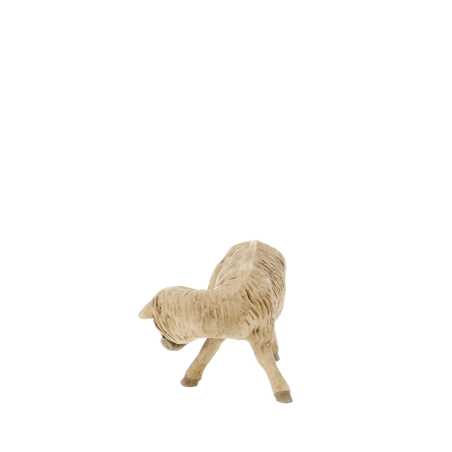 Schaf-Figur blickt nach unten, beige