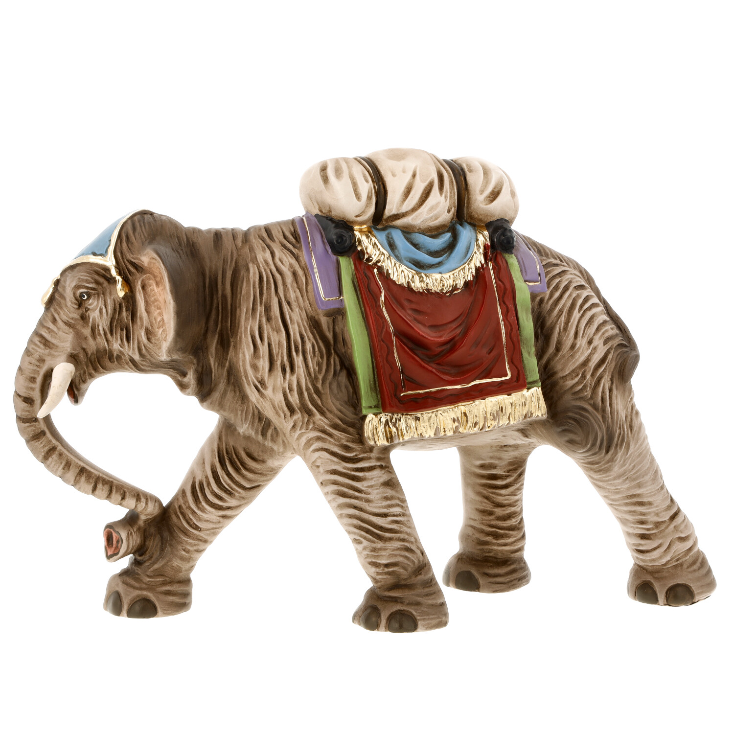 Elefant mit Gepäck, zu 12 - 14cm Marolin Krippenfiguren - made in Germany