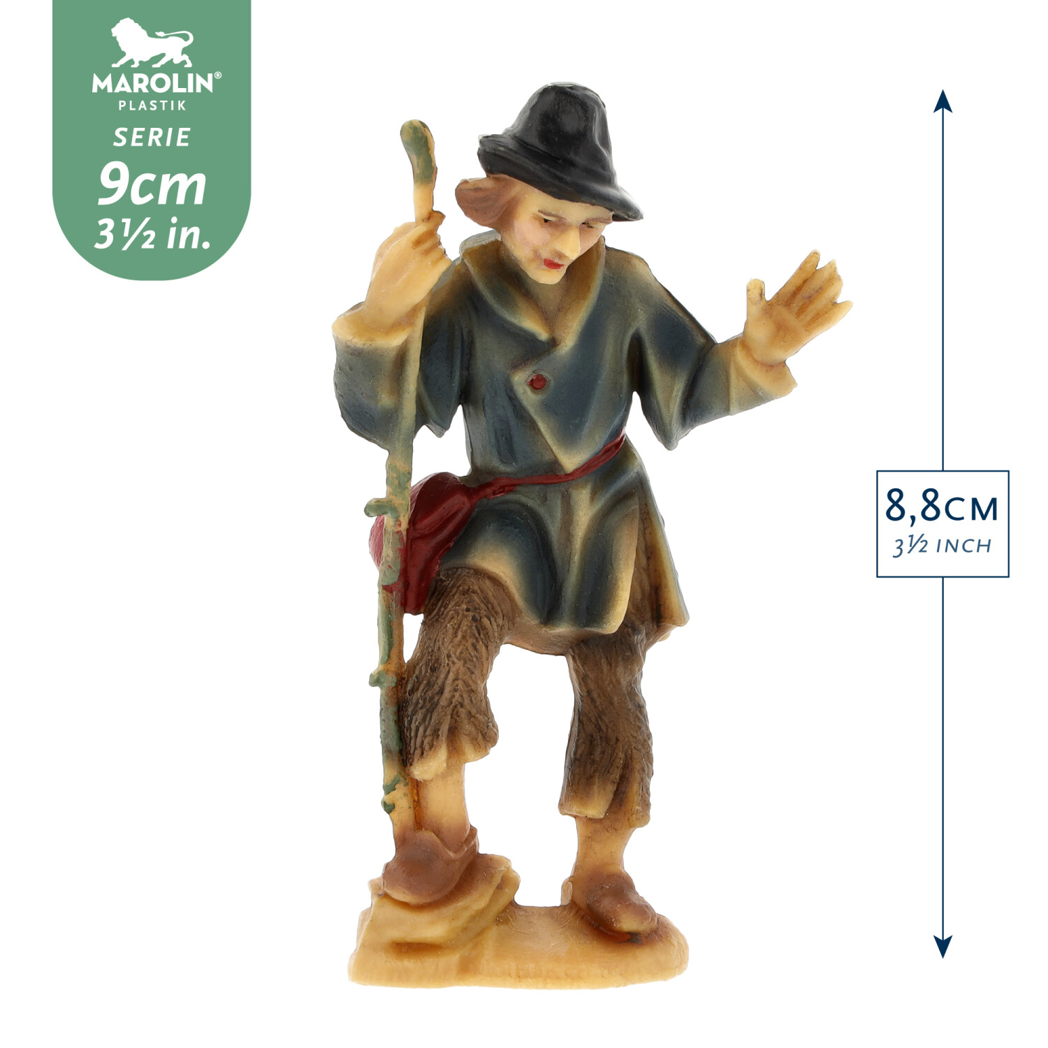 Marolin Plastik Hirtenfigur, 8,8 cm, Krippe