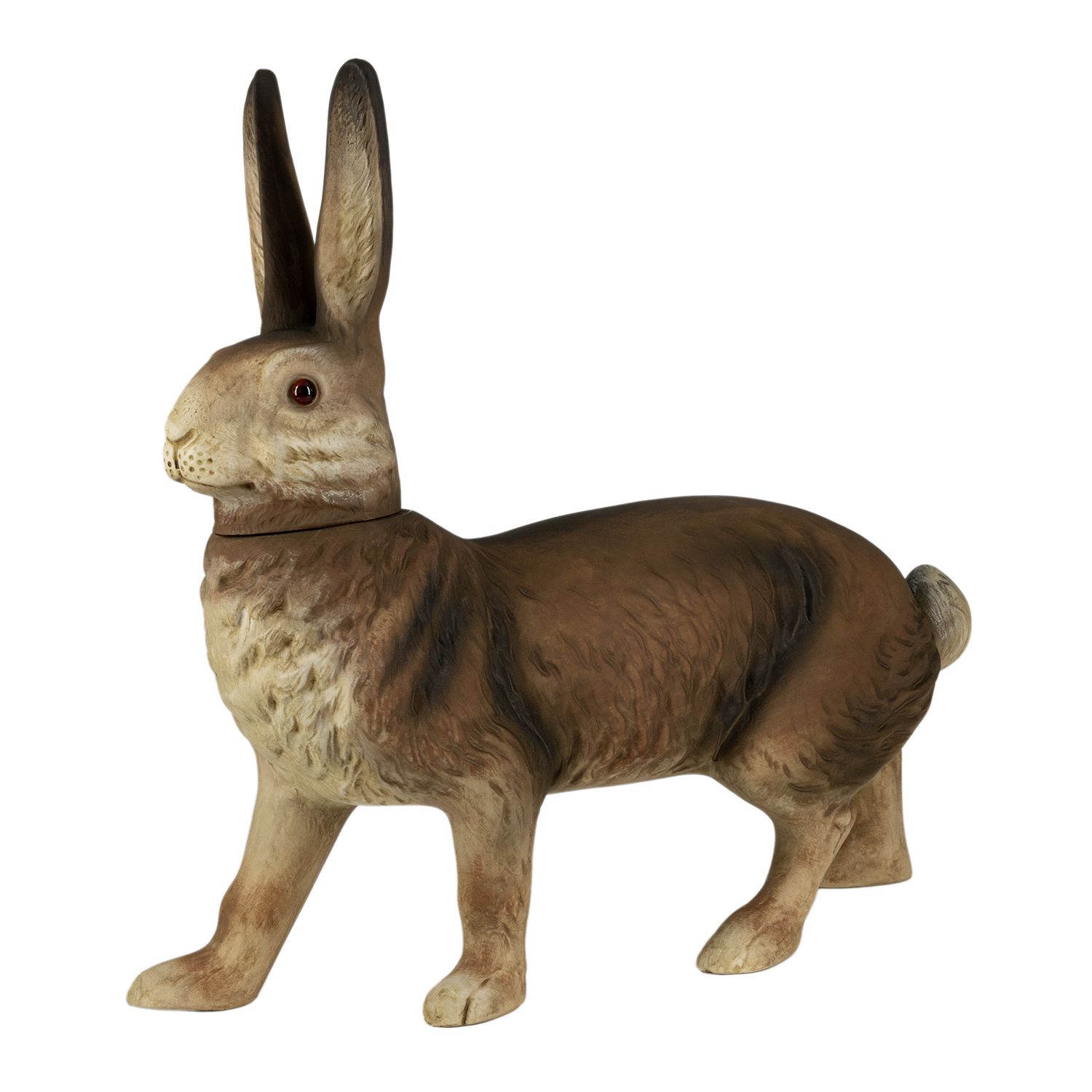 Braune Hasenfigur als Deko, detailreich, stehend