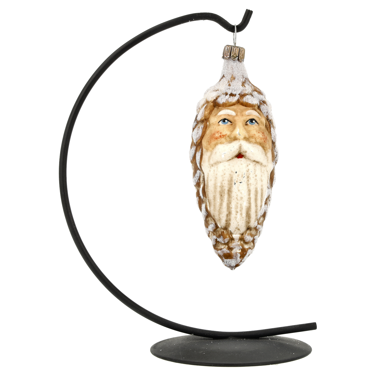 Glas Christbaumschmuck: Weihnachtsmann-Zapfen vintage