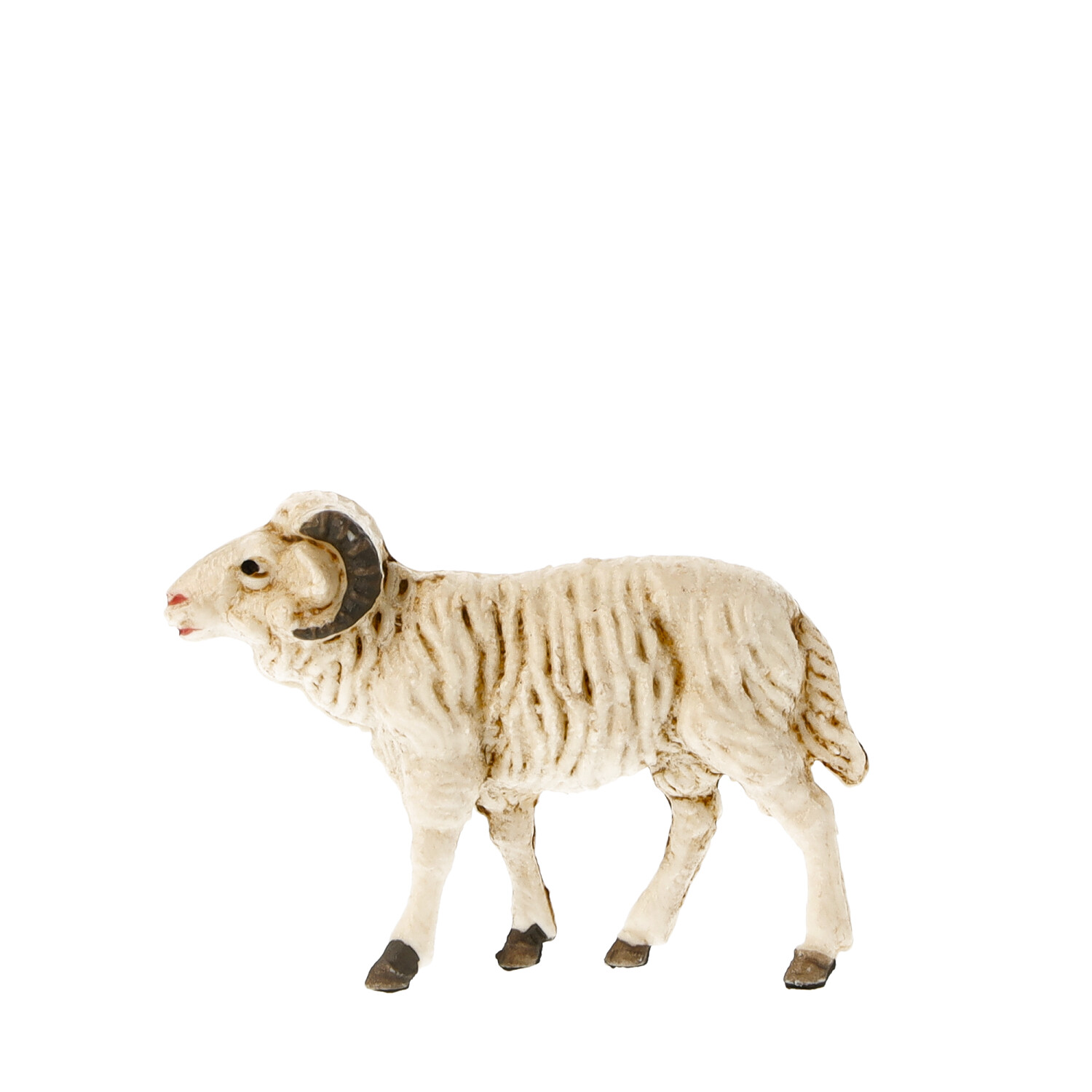 Realistische Widderfigur, cremefarben