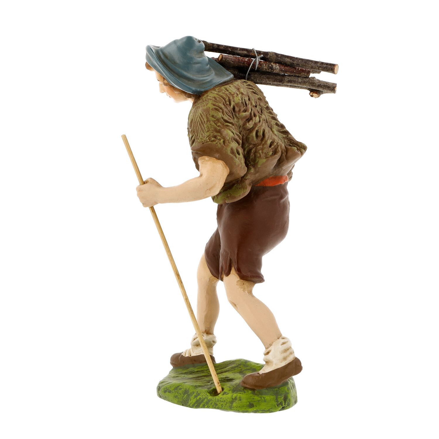Holzträger-Figur für Krippe, handbemalt