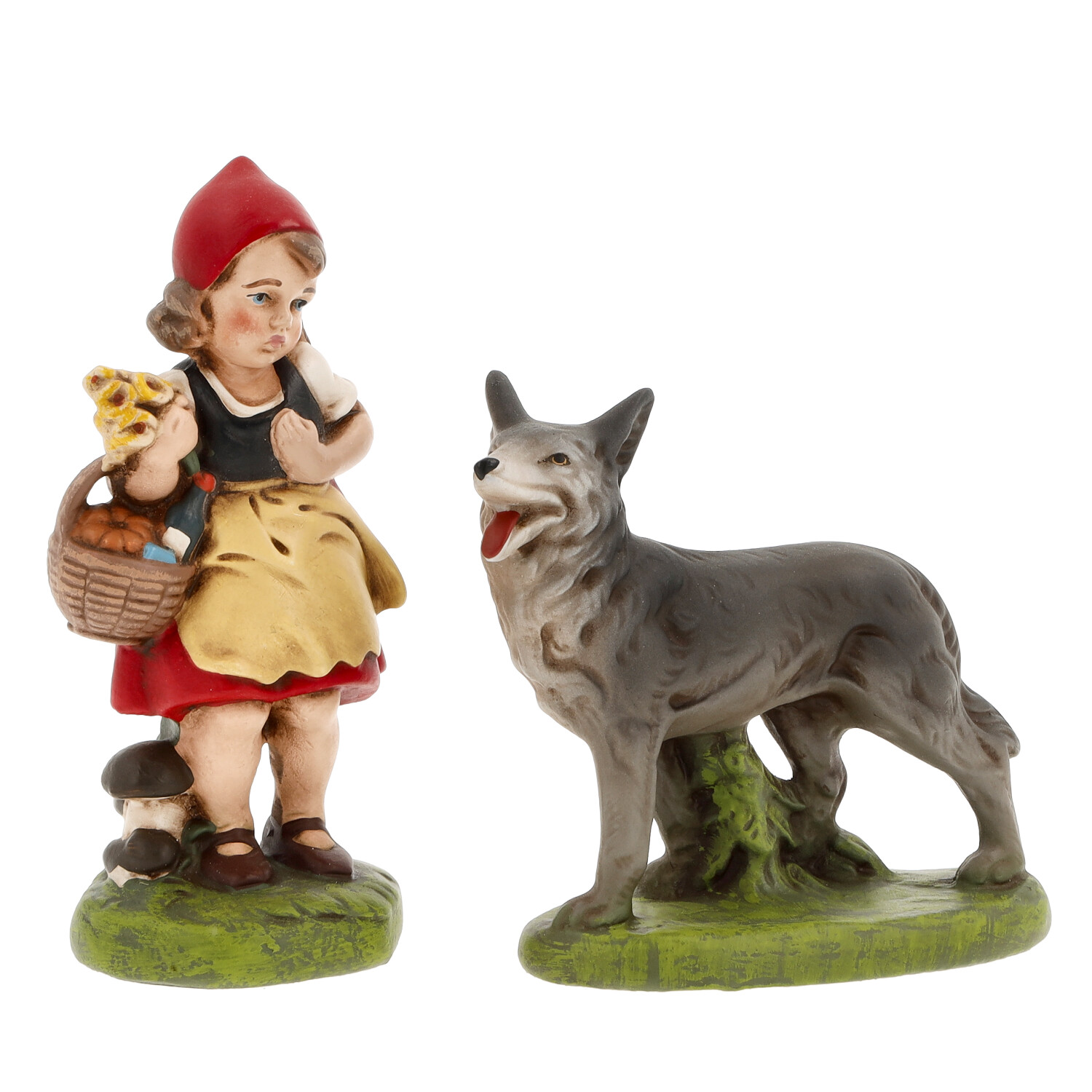 Rotkäppchen und Wolf als Dekofiguren, 2-teilig