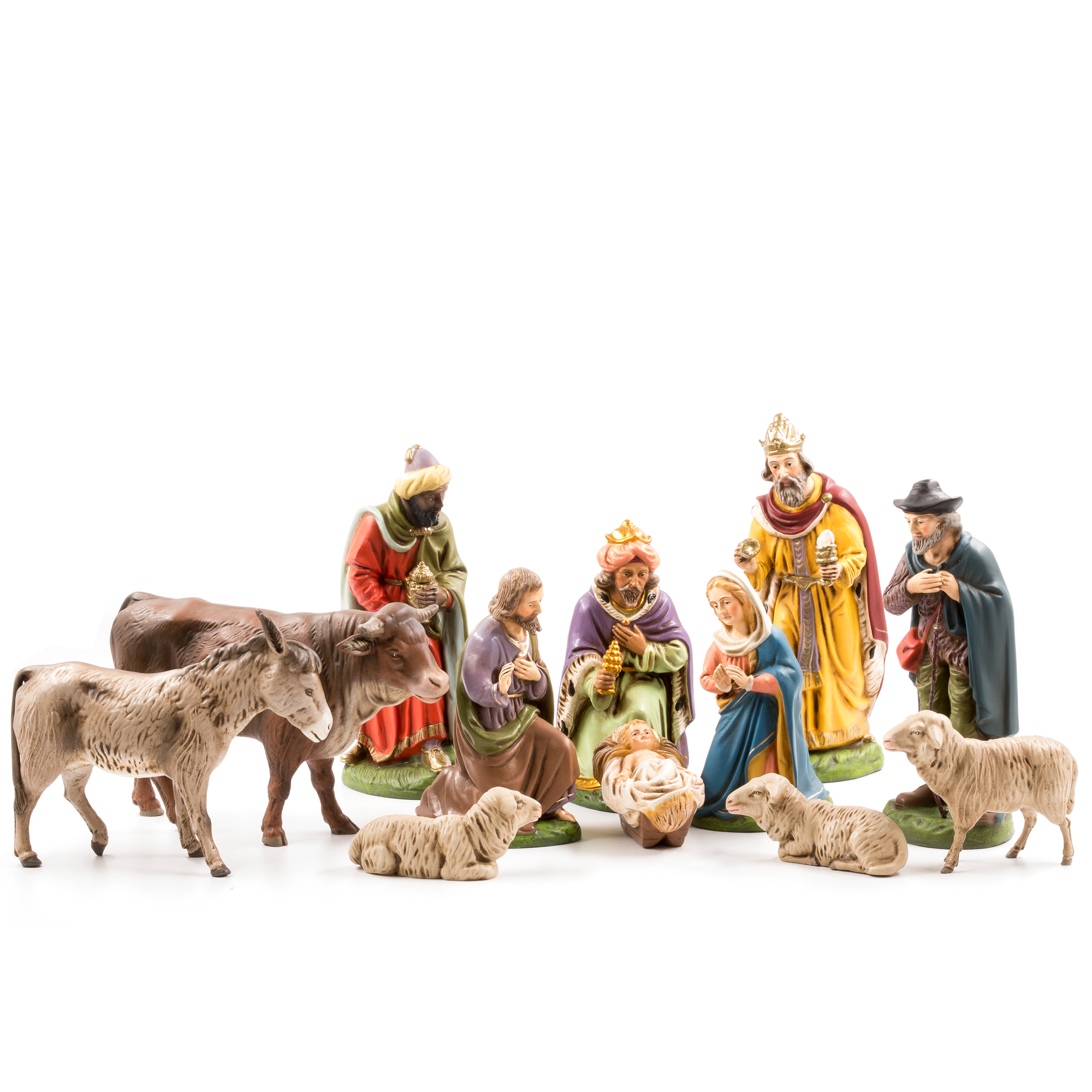 Krippenfiguren Set mit 12 Figuren, zu 17cm Figuren
