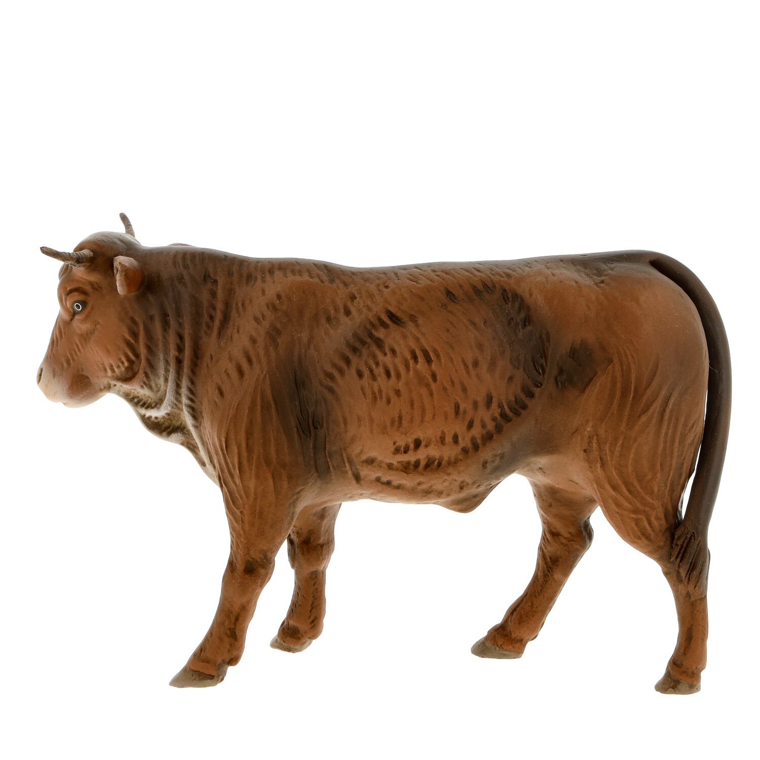 Braune Rinderfigur, detailreiche Tierfigur