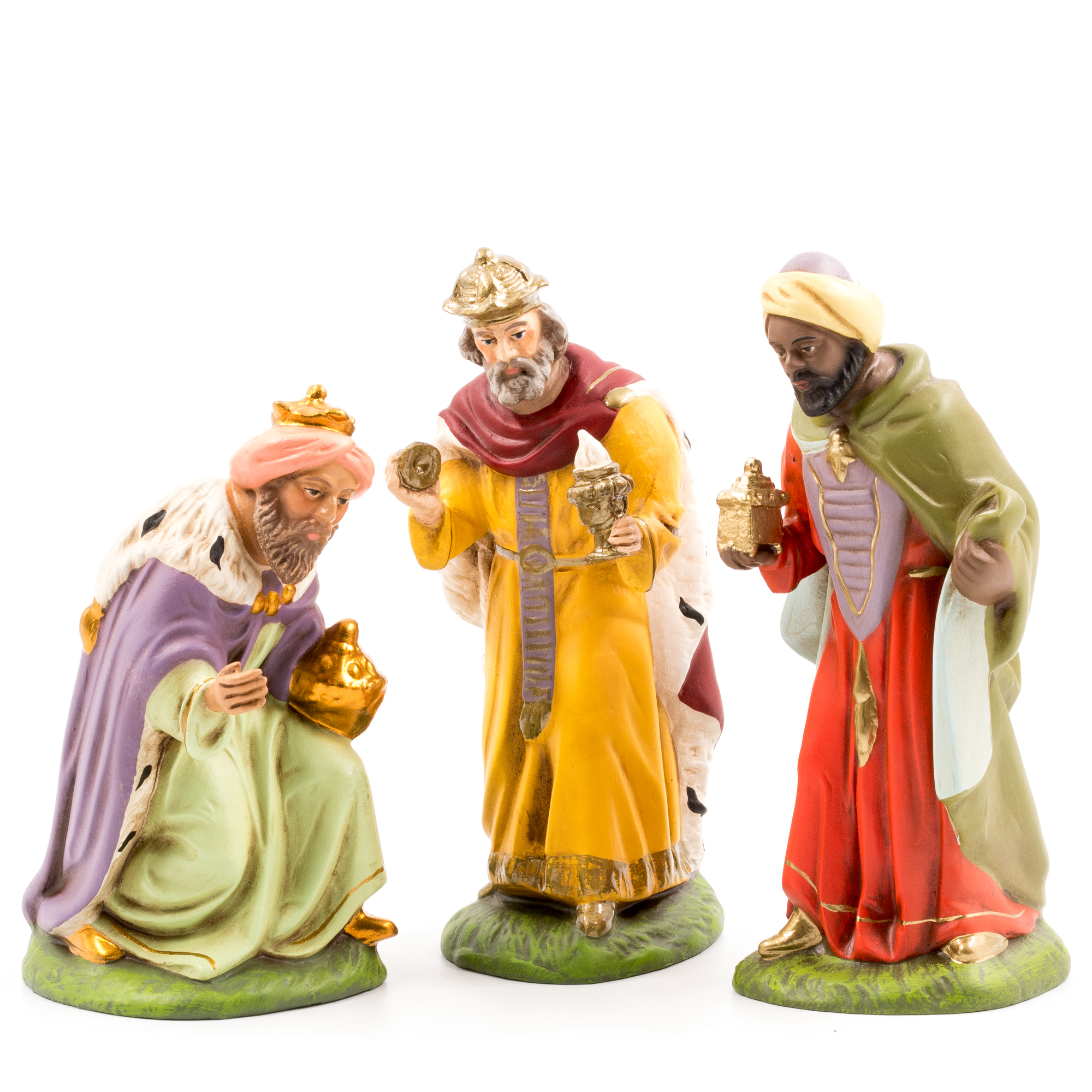 Krippenfiguren Heilige Drei Könige mit Gaben
