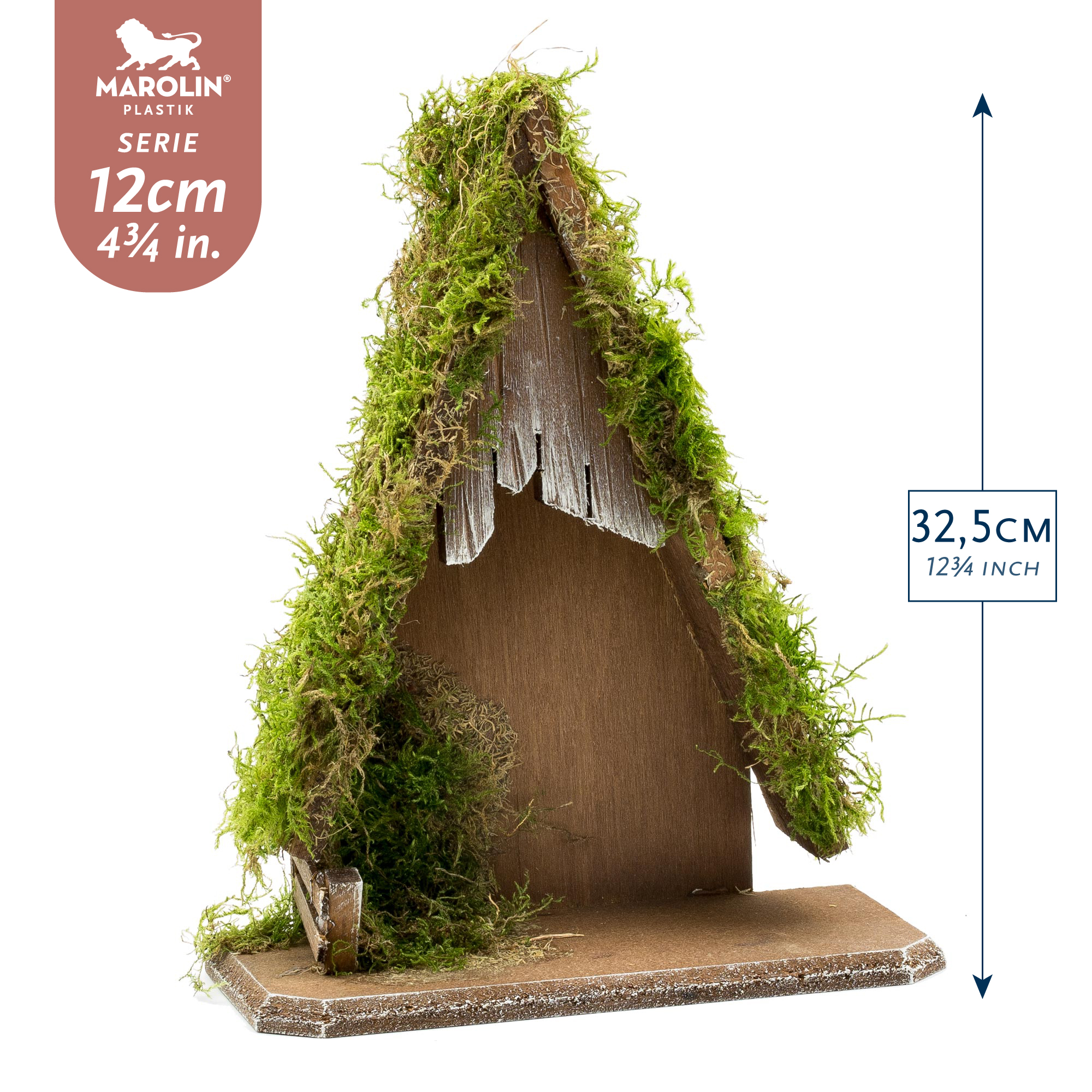 Spitzstall aus Holz, zu 12cm Figuren