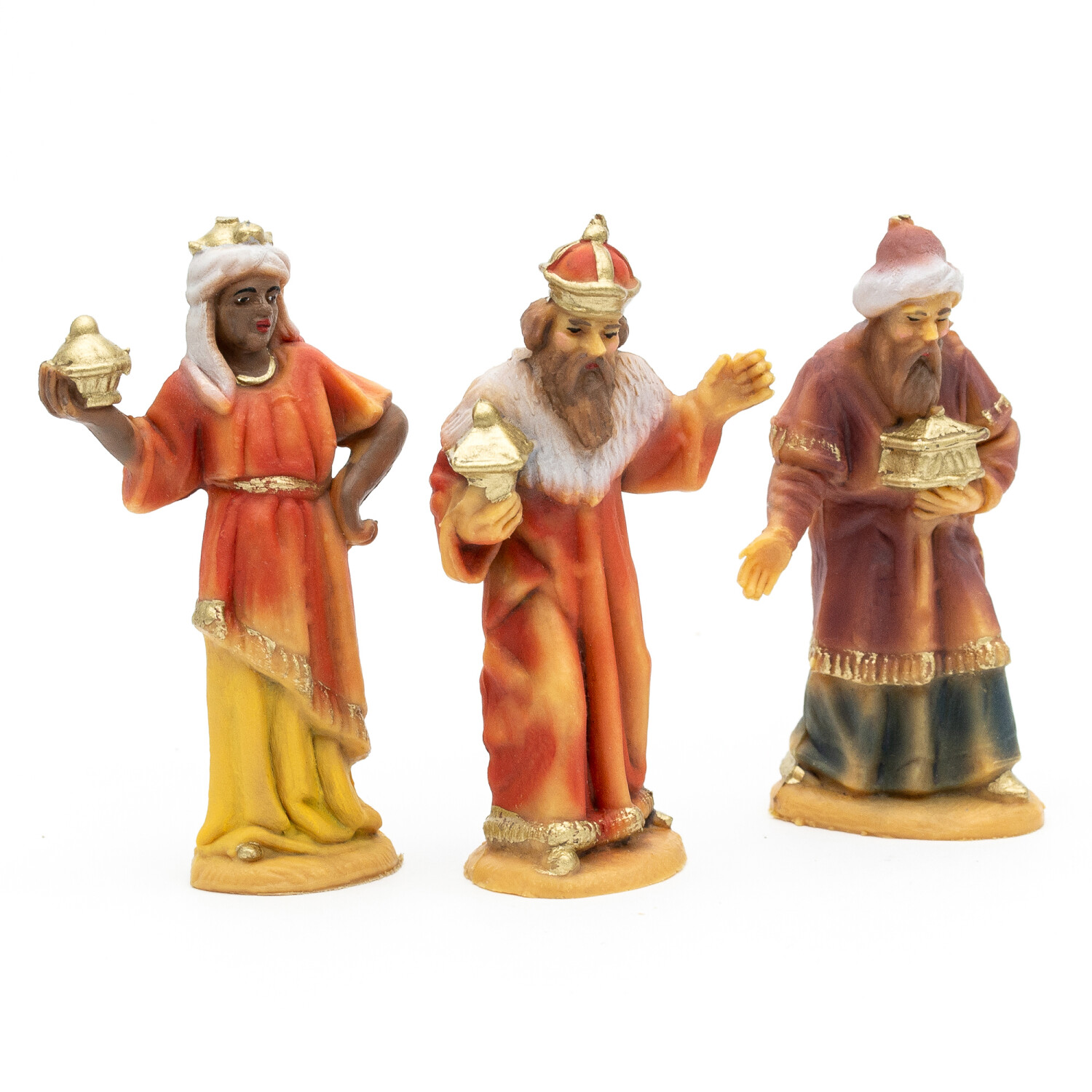 Krippenfiguren Heilige Drei Könige mit Geschenken