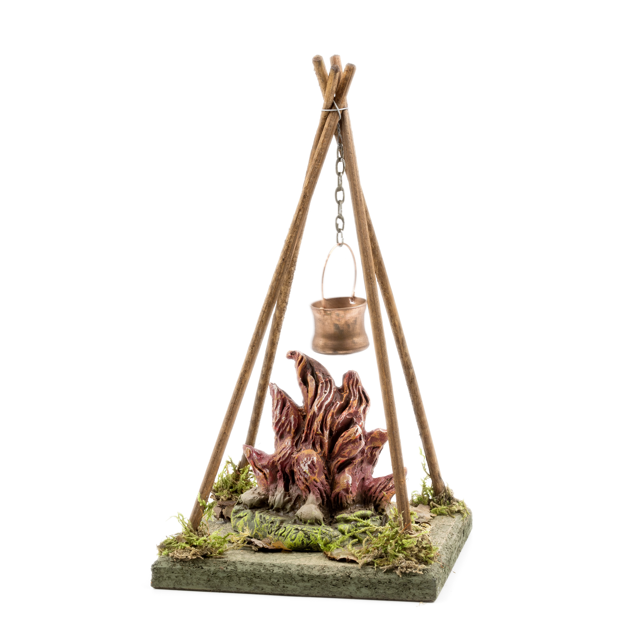 Hirtenfeuer mit Kessel  zu 21cm Figuren