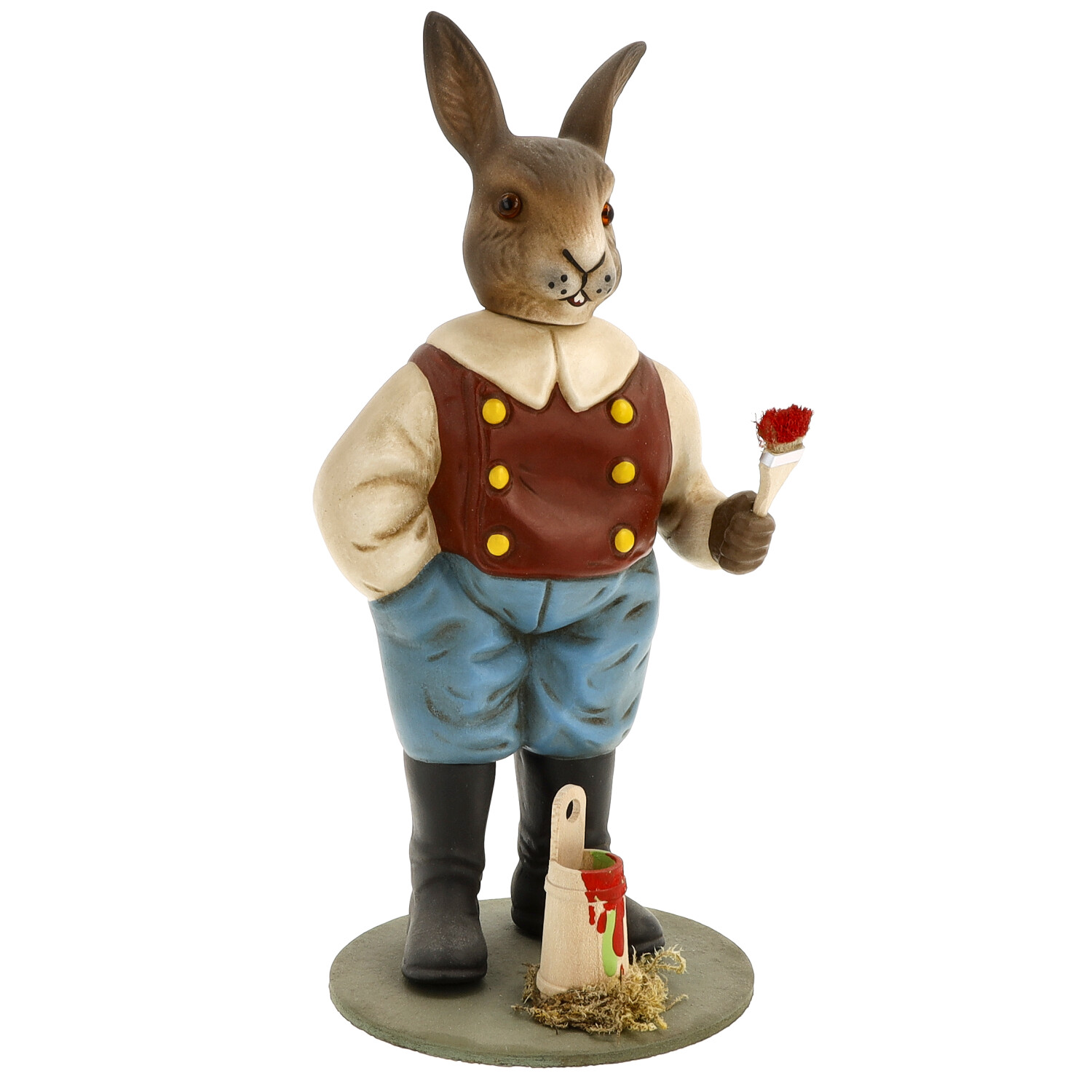 Hase mit Farbtopf und Pinsel