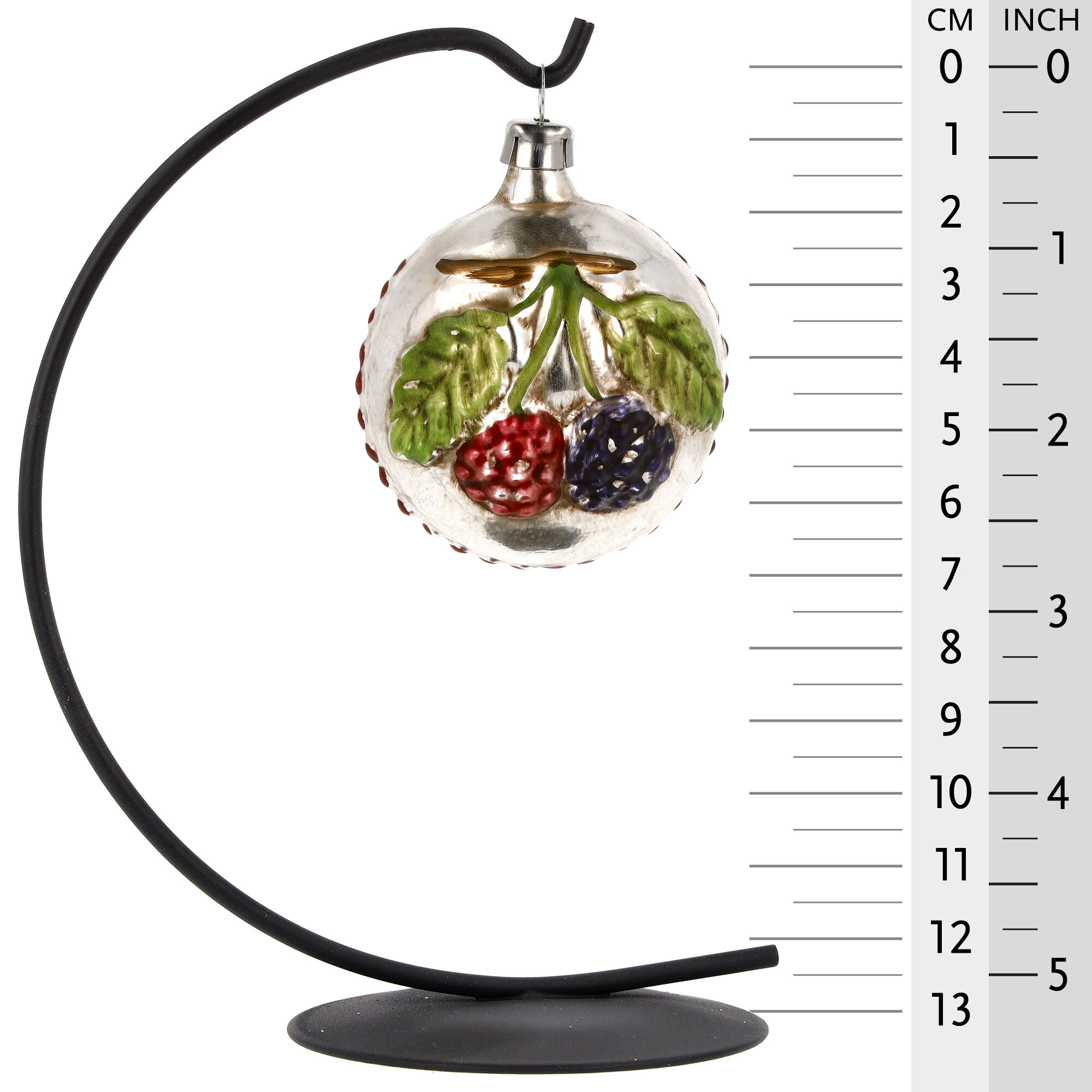 Nostalgisches Glasornament - 3er Set Früchtekorb