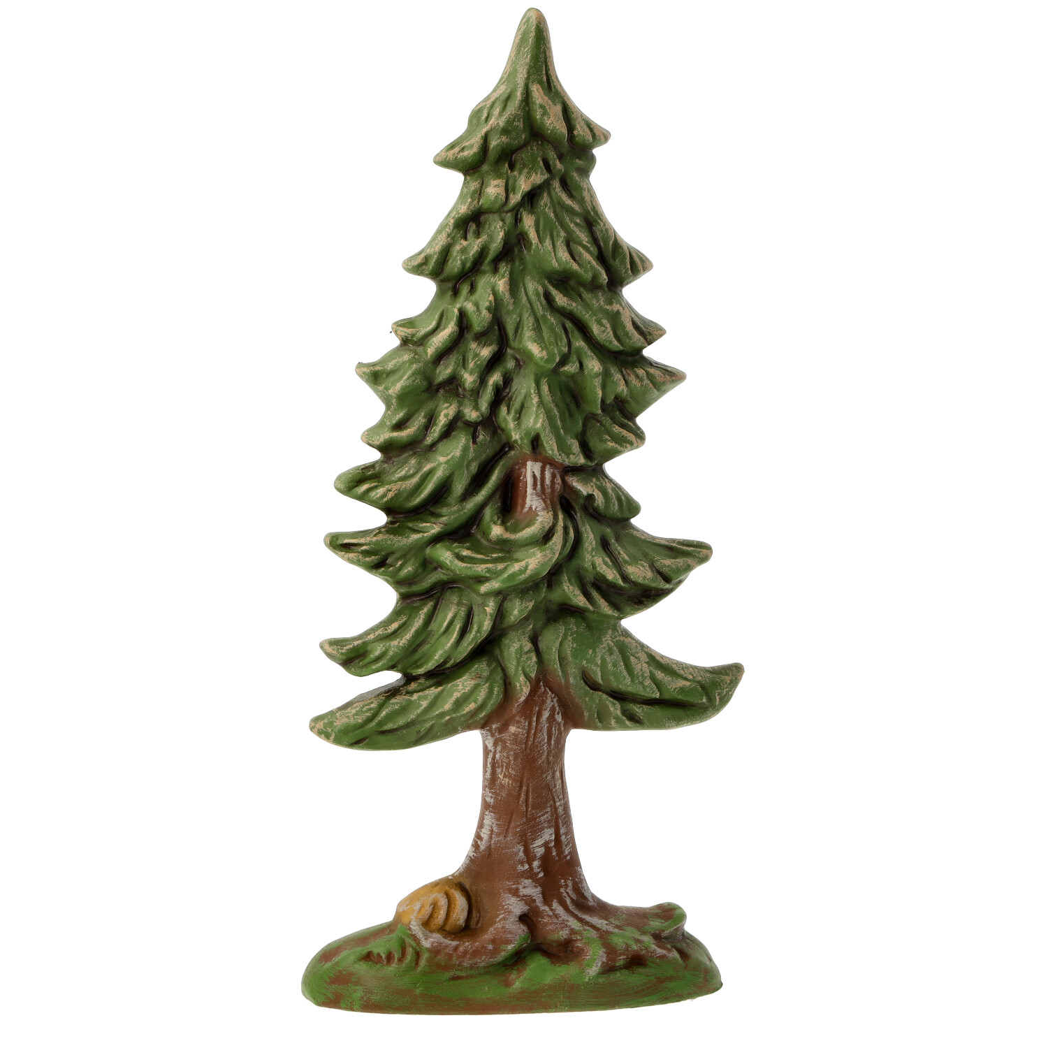 Grüne Tannenbaum-Miniatur, Dekofigur für Krippe