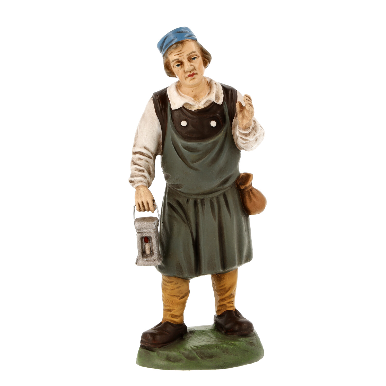 Handbemalte Krippenfigur: Nachtwächter mit Laterne