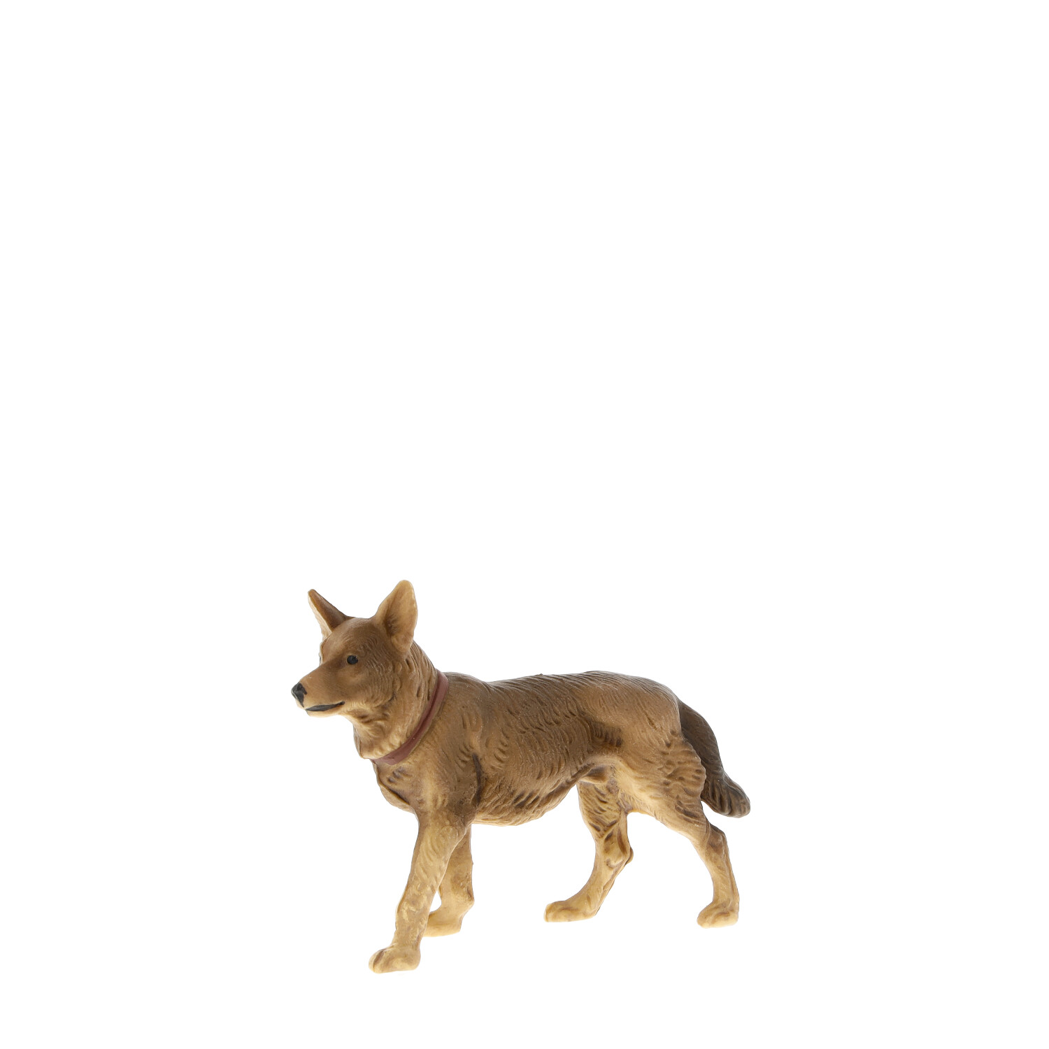 Braune Hundefigur aus Kunststoff, detailreich