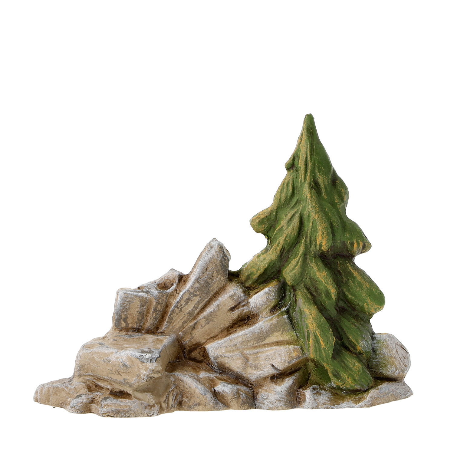 Miniatur-Fels mit Tanne, Zubehör für Weihnachtsdorf