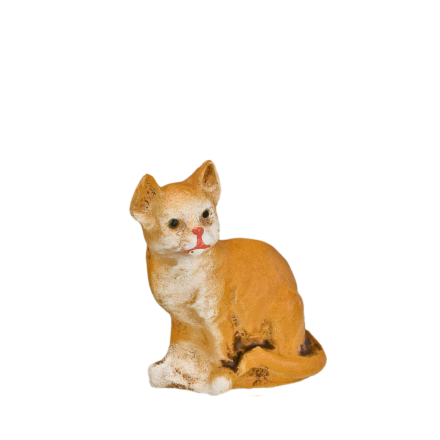 Orange sitzende Katzenfigur für Dekoration