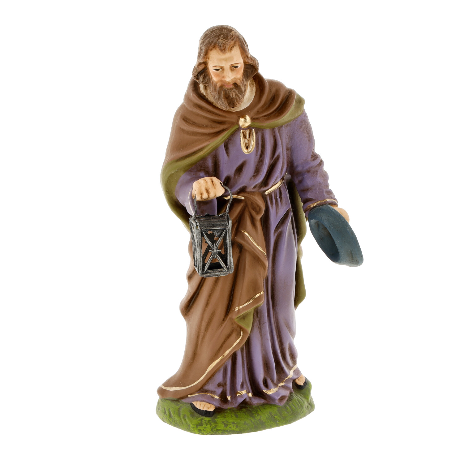Josef stehend mit Zinn-Laterne, zu 12cm Figuren