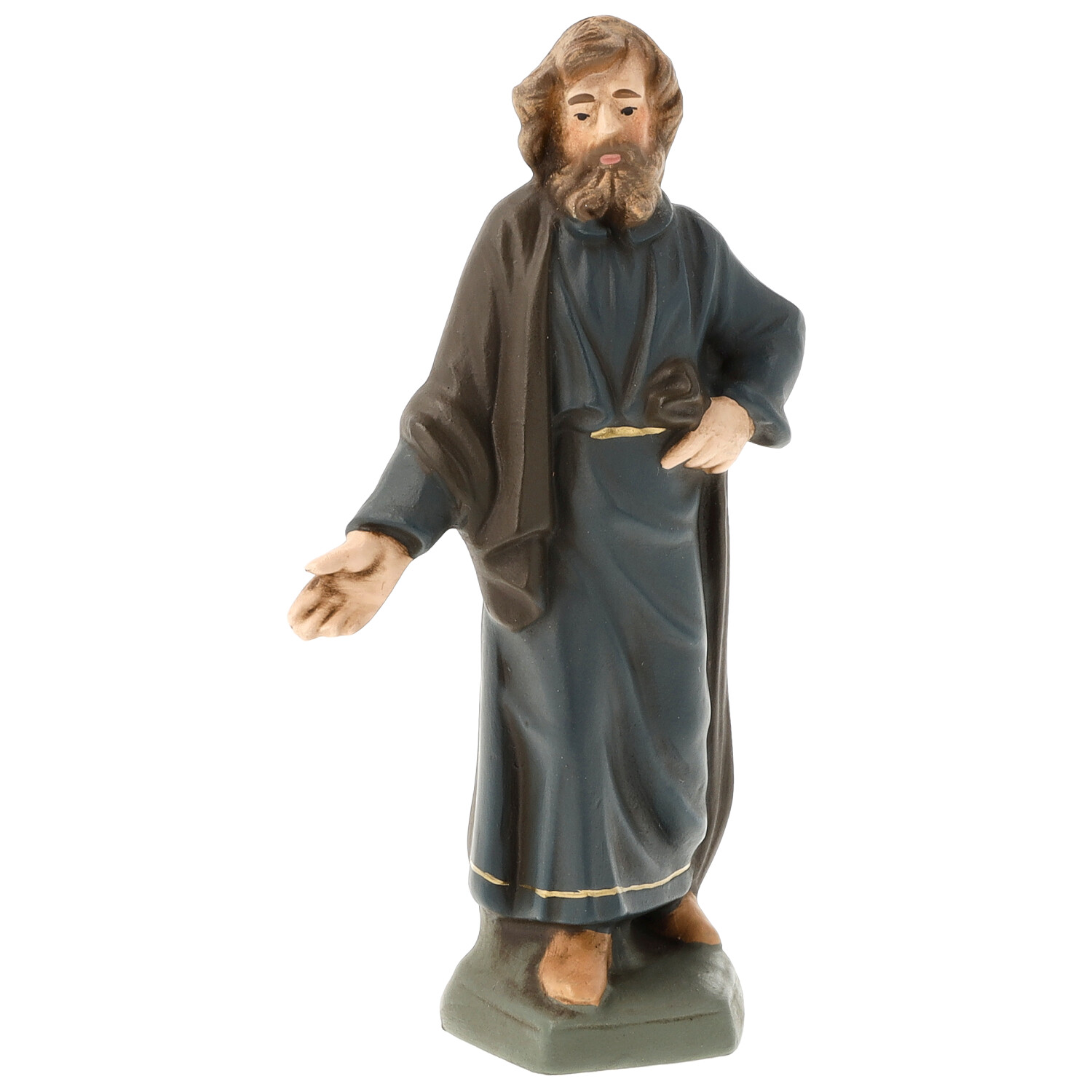 Handbemalte Krippenfigur eines biblischen Mannes