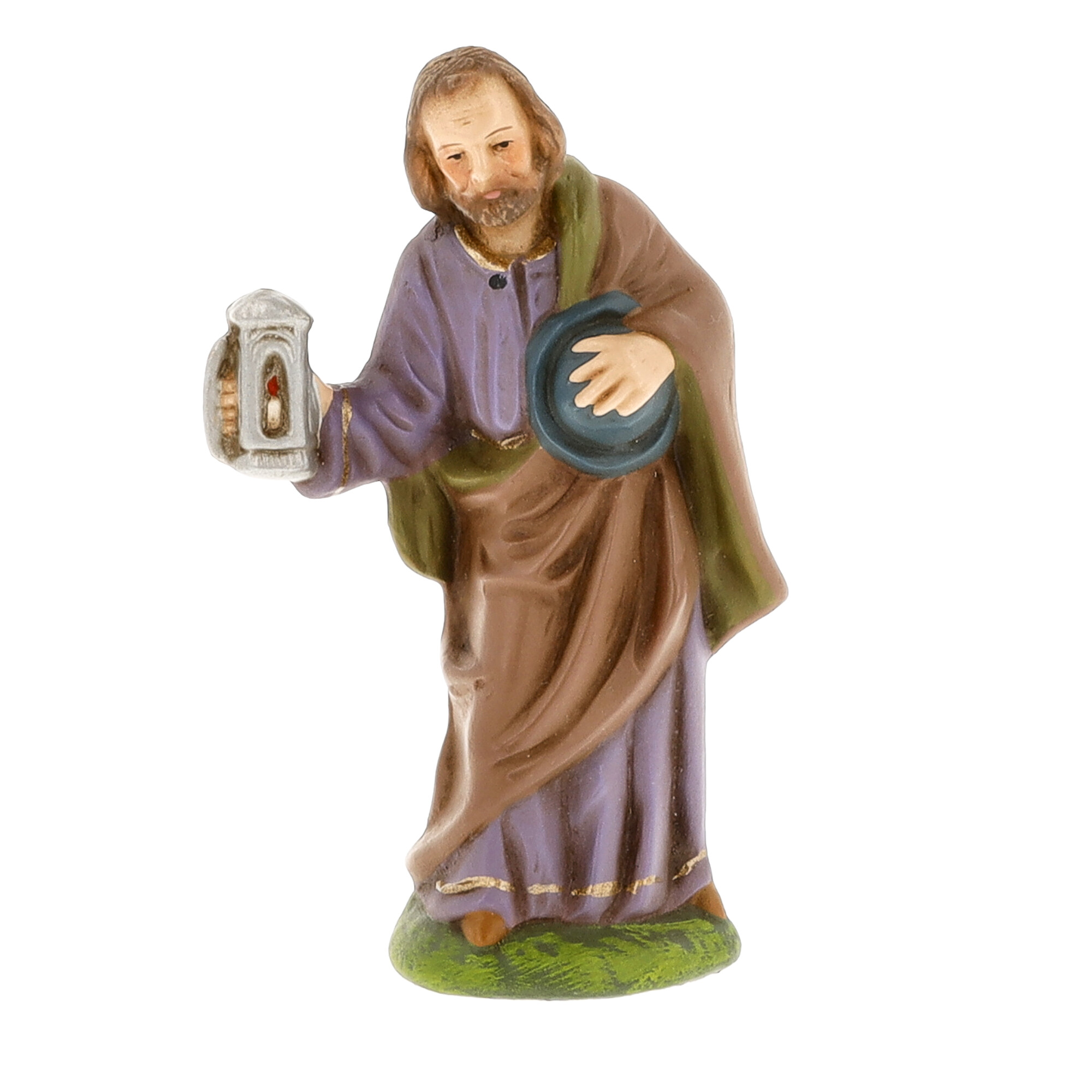 Hirte mit Laterne Krippenfigur, handbemalt