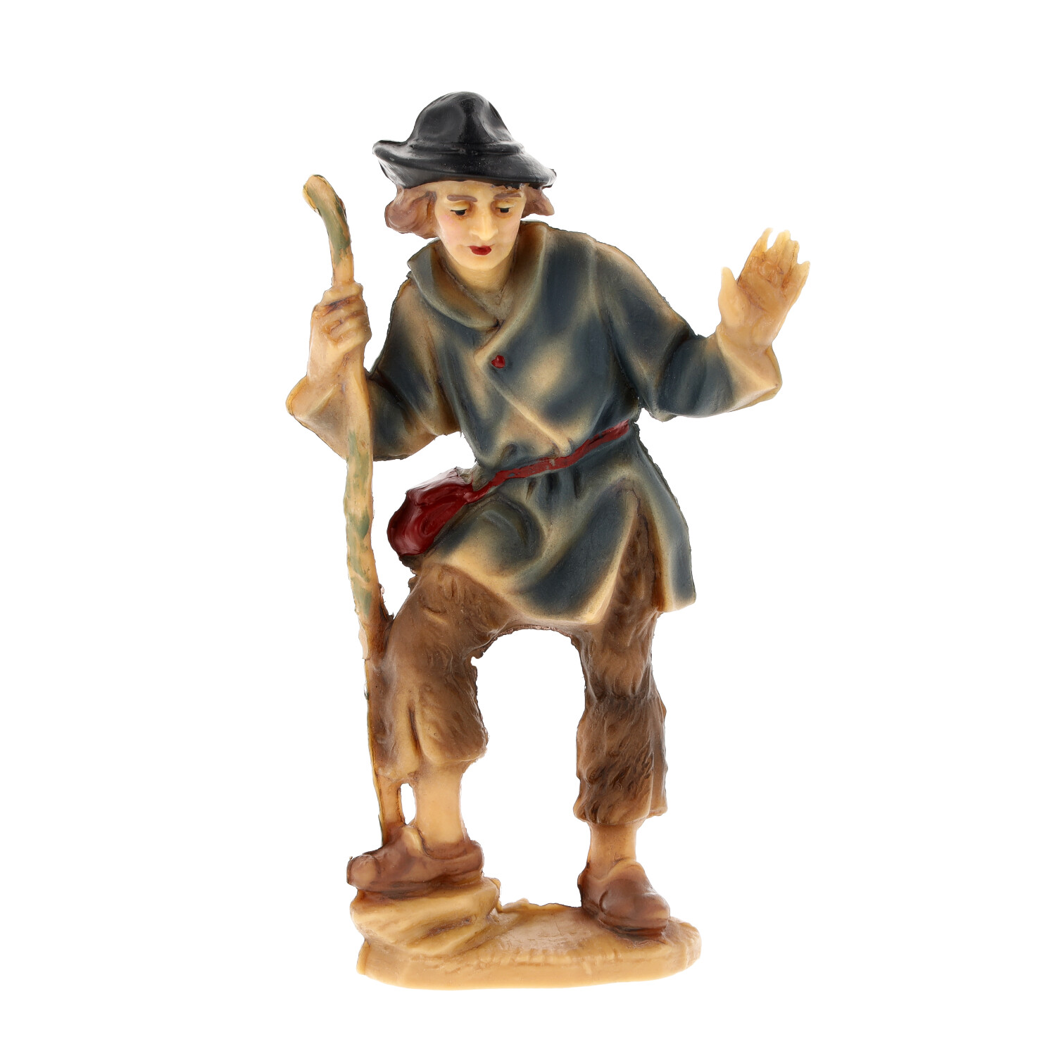 Hirte mit Stab und Hut als Krippenfigur