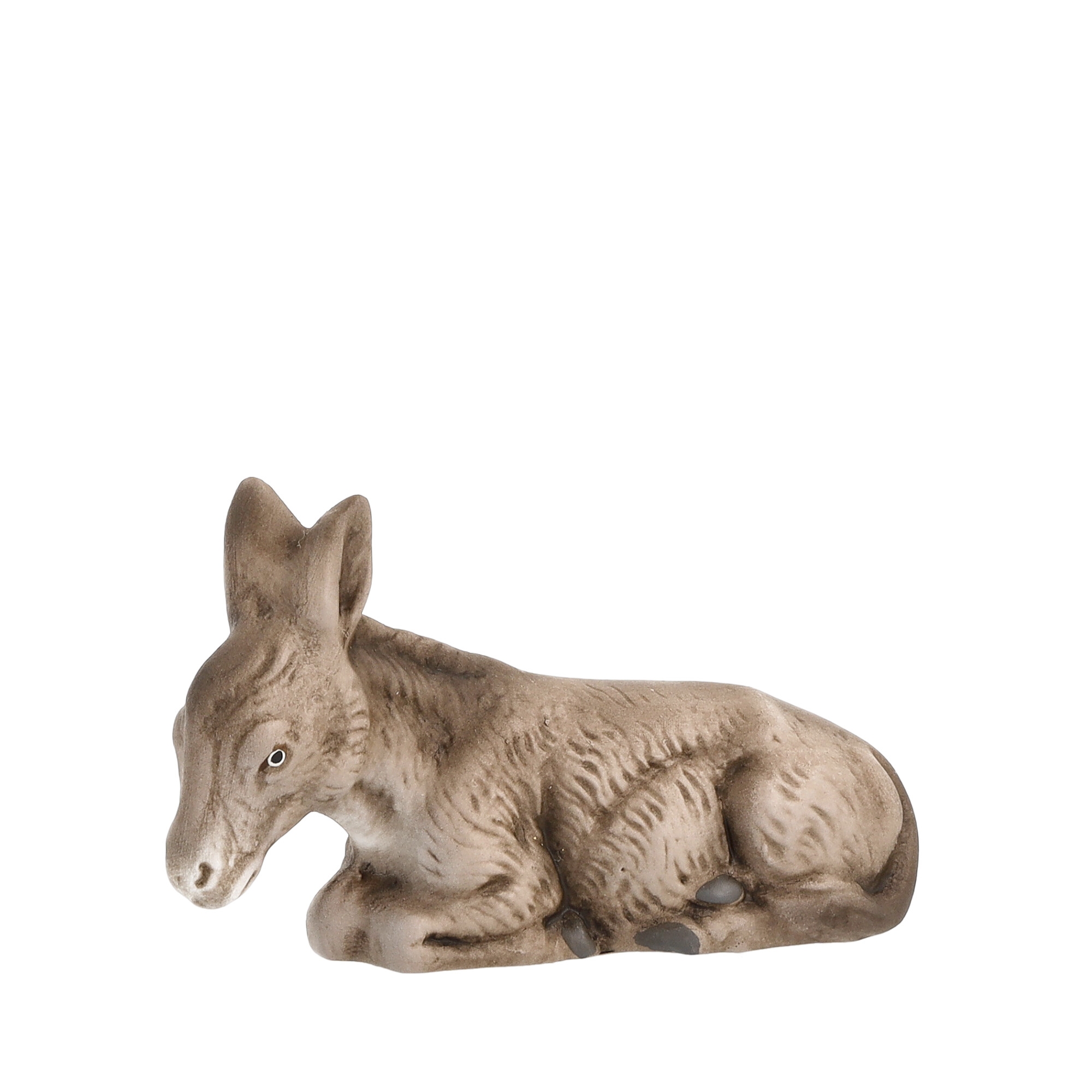 Liegende Esel-Figur für Weihnachtskrippe