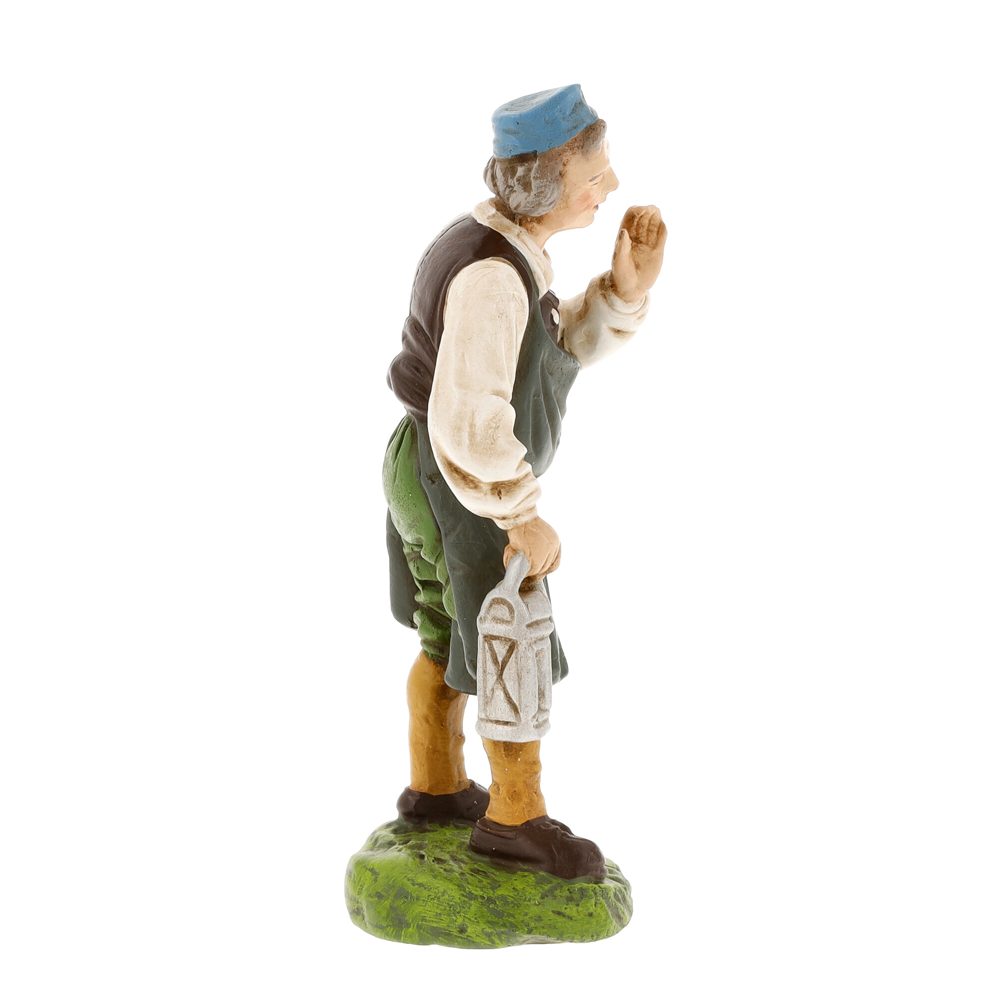 Handbemalte Nachtwächter-Figur mit Laterne