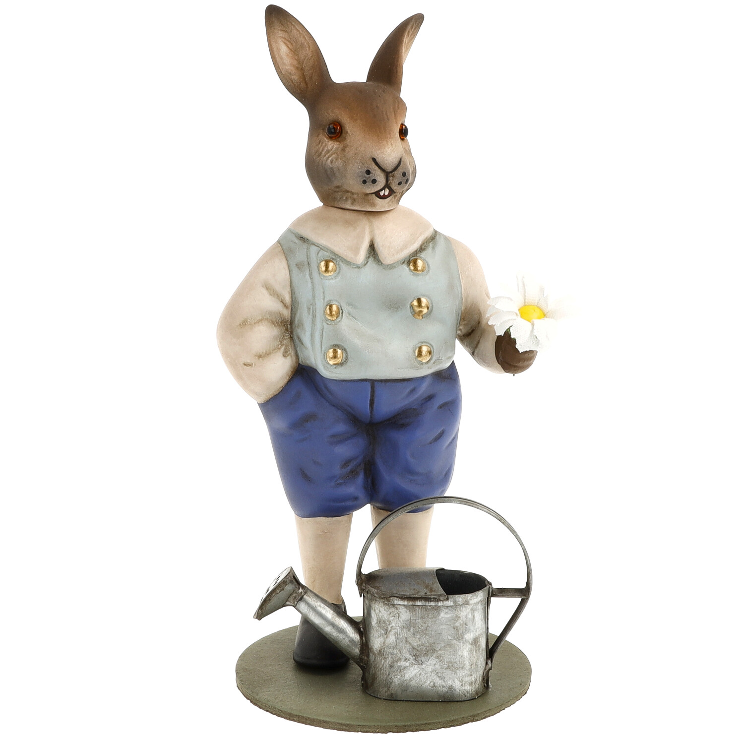 Hase mit Gießkanne und Blume