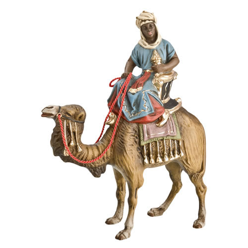 Krippenfigur: Kamelreiter mit Sattel, Weihnachtskrippe