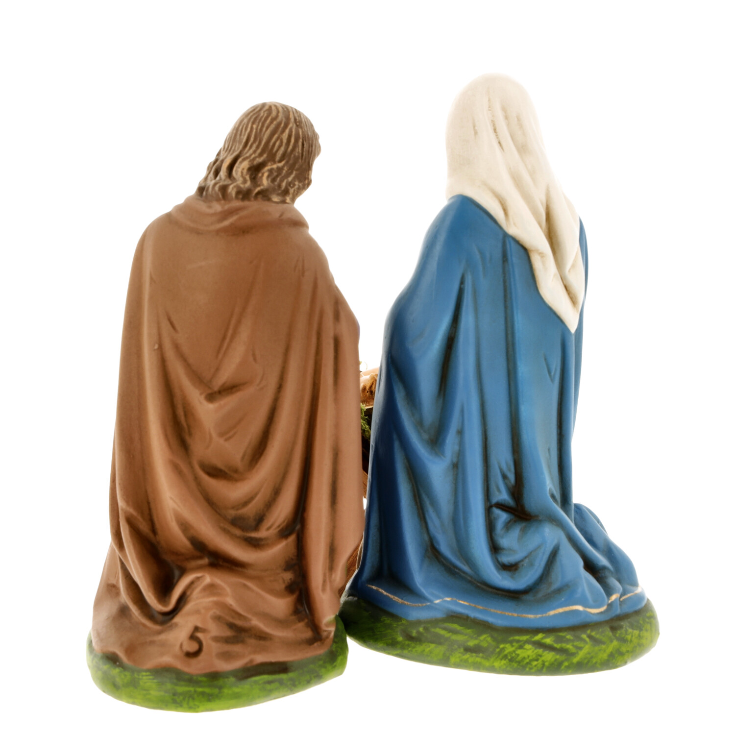 Krippenfiguren Maria & Josef kniend, Rückansicht